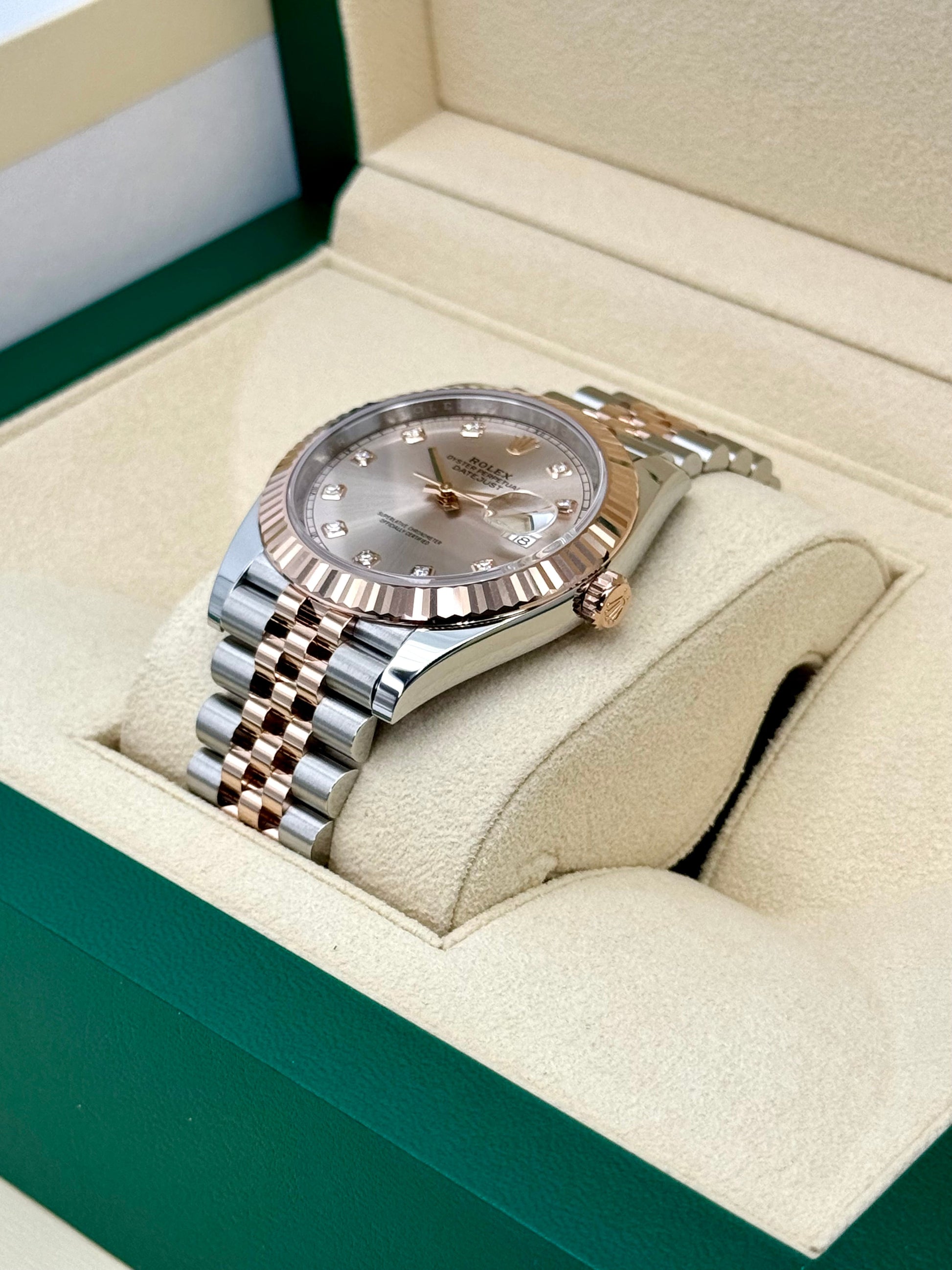 NEW 2024 Rolex Datejust 41mm 126331 Two-Tone Jubilee Sundust Diamond Dial - MyWatchLLC