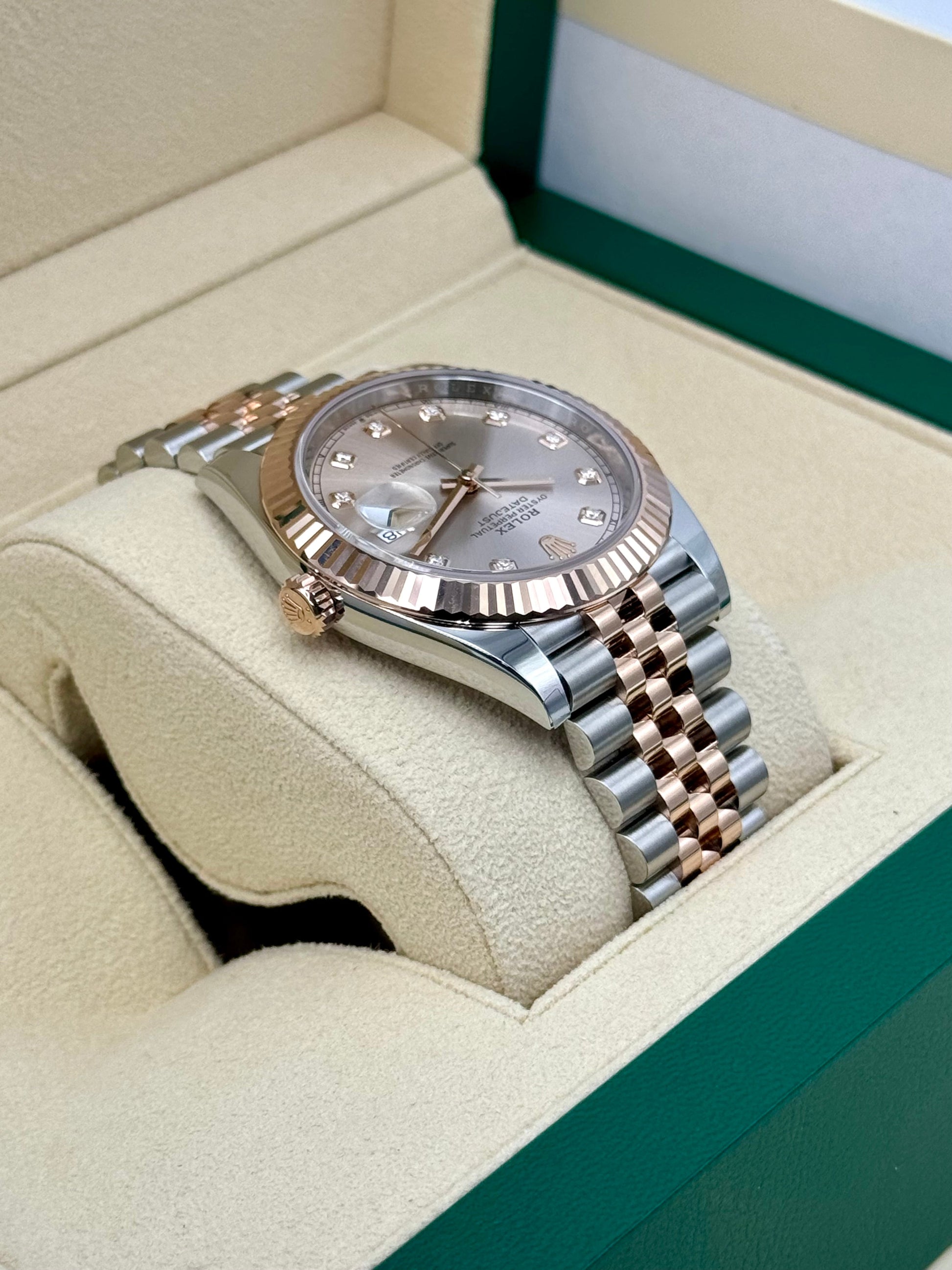 NEW 2024 Rolex Datejust 41mm 126331 Two-Tone Jubilee Sundust Diamond Dial - MyWatchLLC