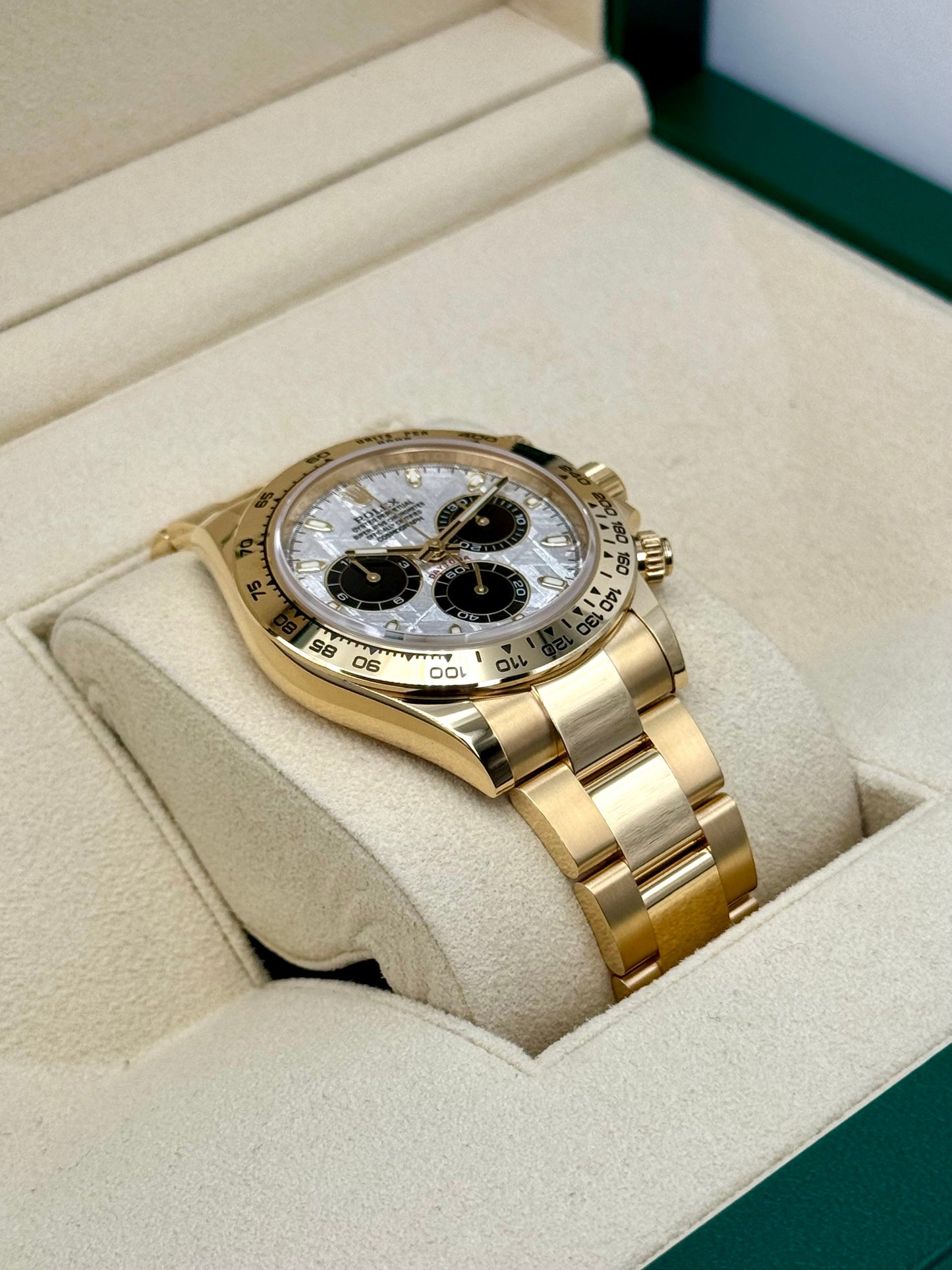 NEW 2023 Rolex Daytona 40mm 116508 Yellow Gold Meteorite Dial - MyWatchLLC