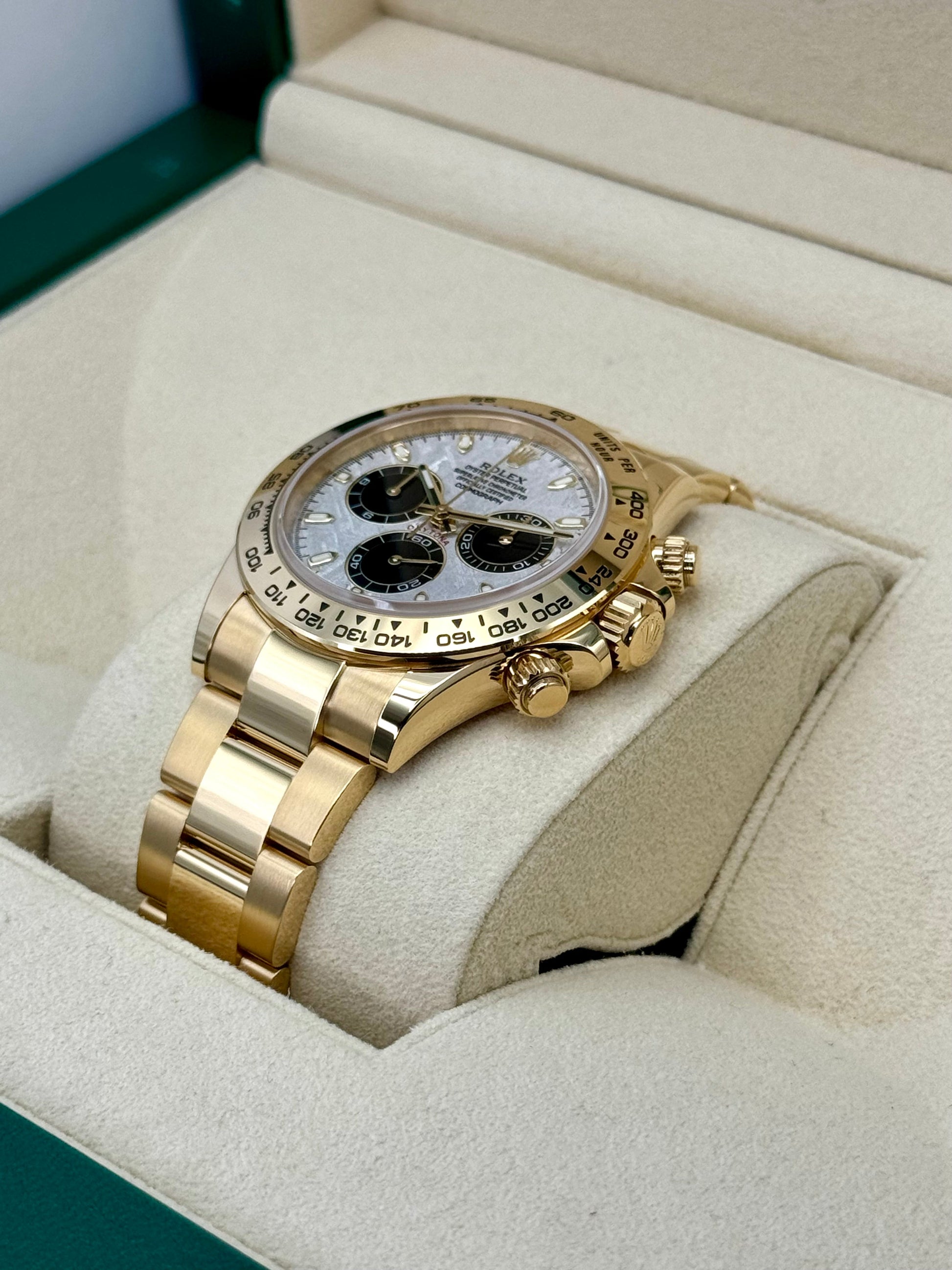 NEW 2023 Rolex Daytona 40mm 116508 Yellow Gold Meteorite Dial - MyWatchLLC