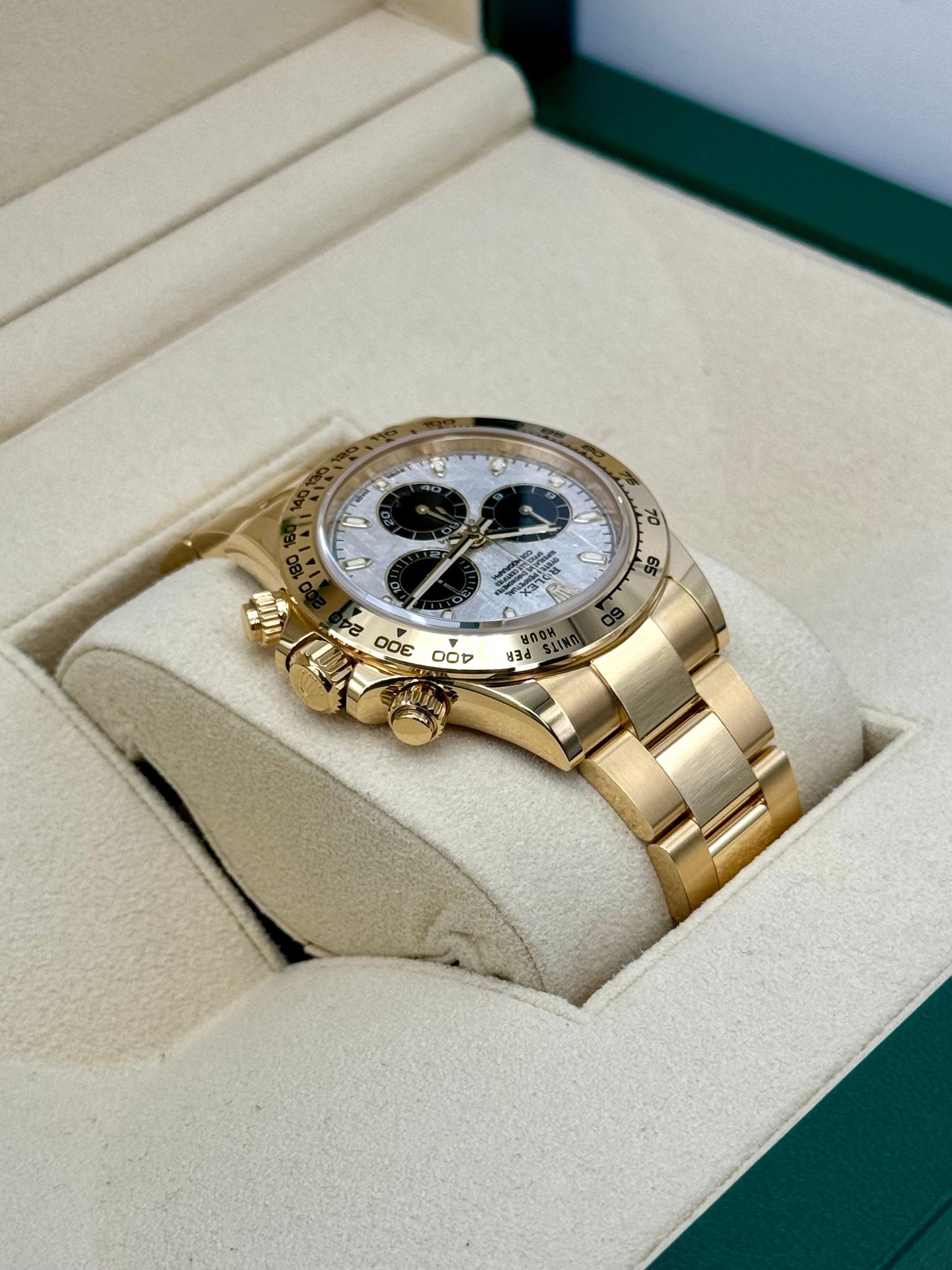 NEW 2023 Rolex Daytona 40mm 116508 Yellow Gold Meteorite Dial - MyWatchLLC