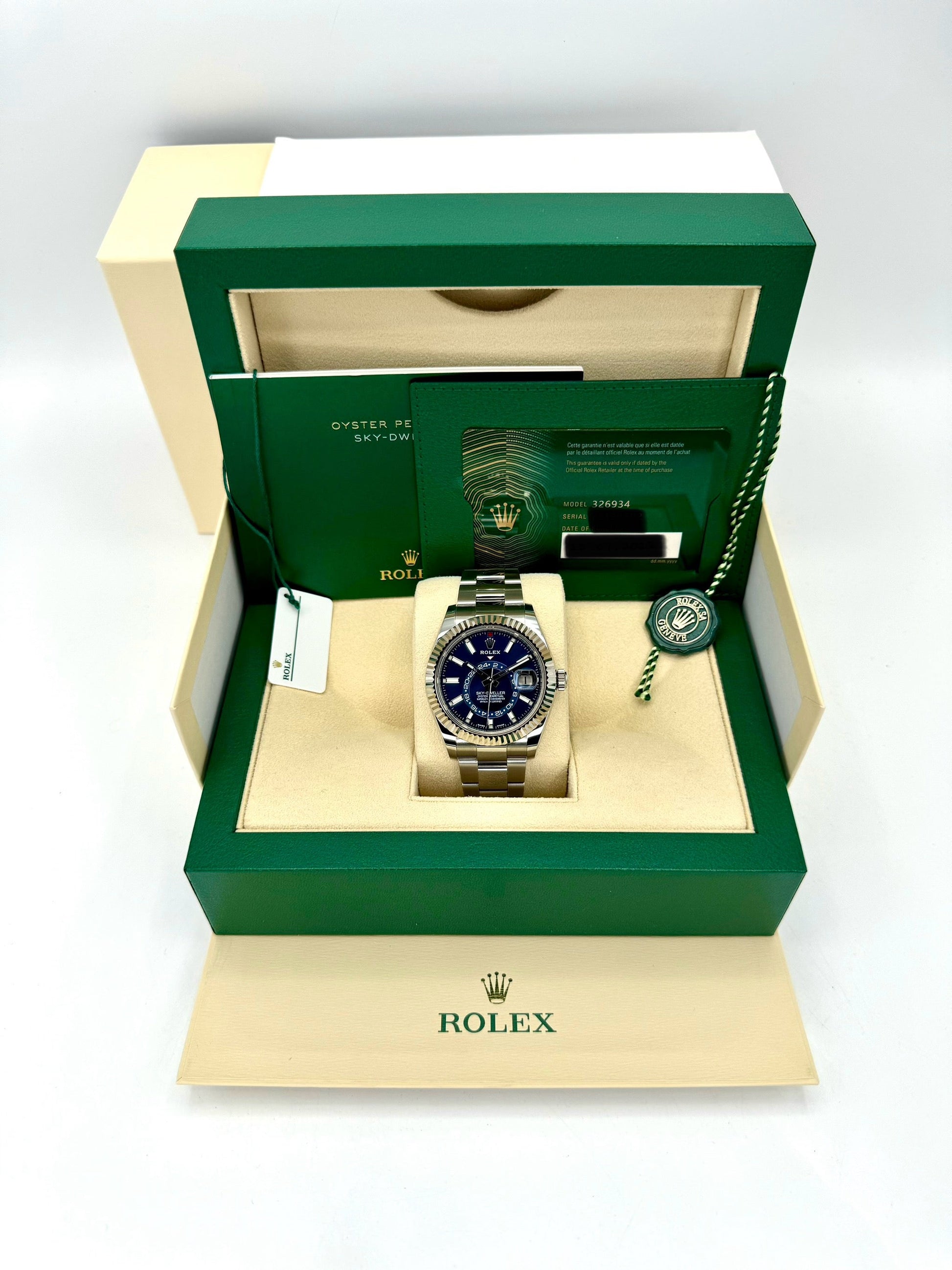 2022 Rolex Sky-Dweller 42mm 326934 Stainless Steel Oyster Blue Dial - MyWatchLLC