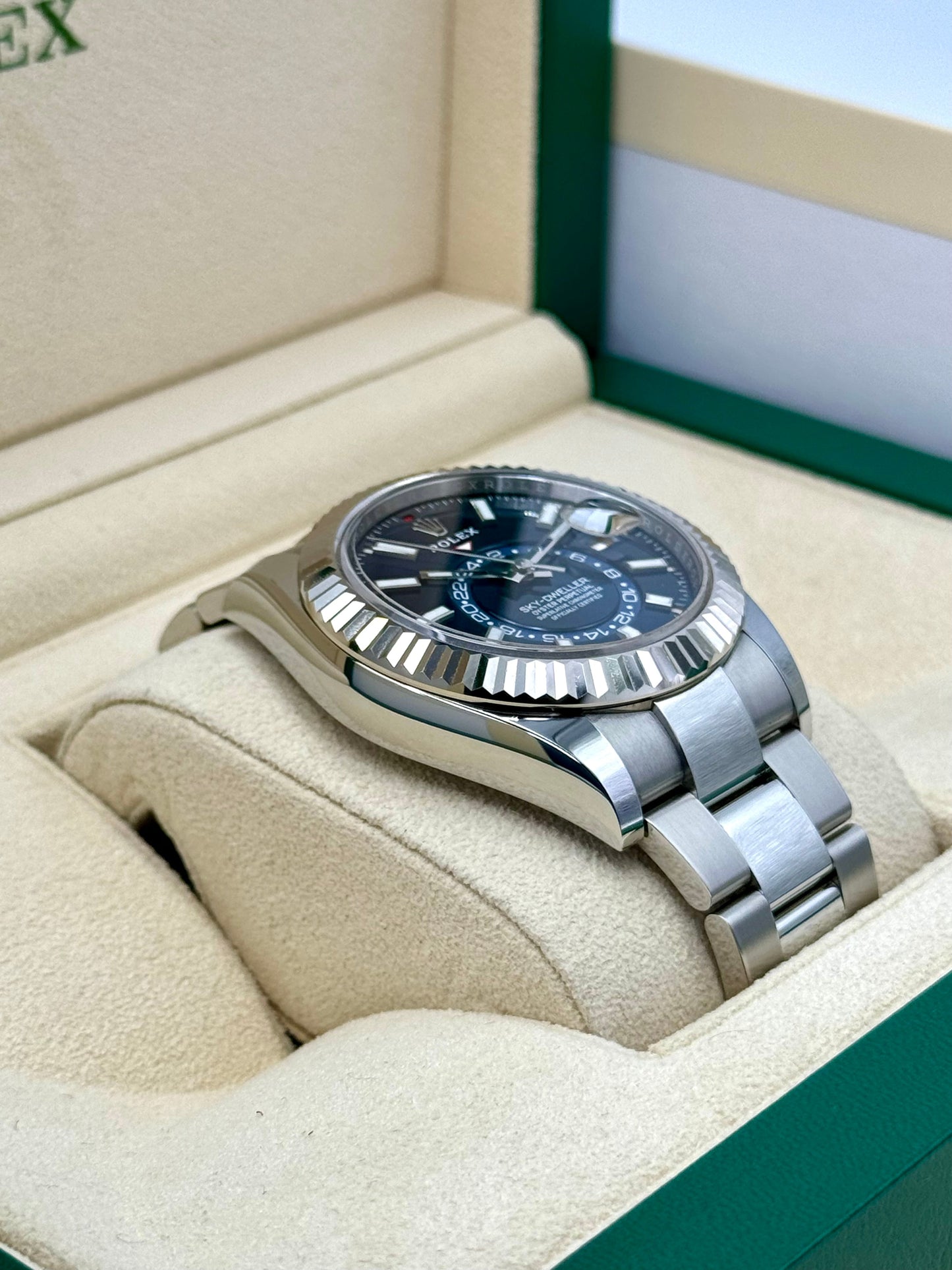 2022 Rolex Sky-Dweller 42mm 326934 Stainless Steel Oyster Blue Dial - MyWatchLLC