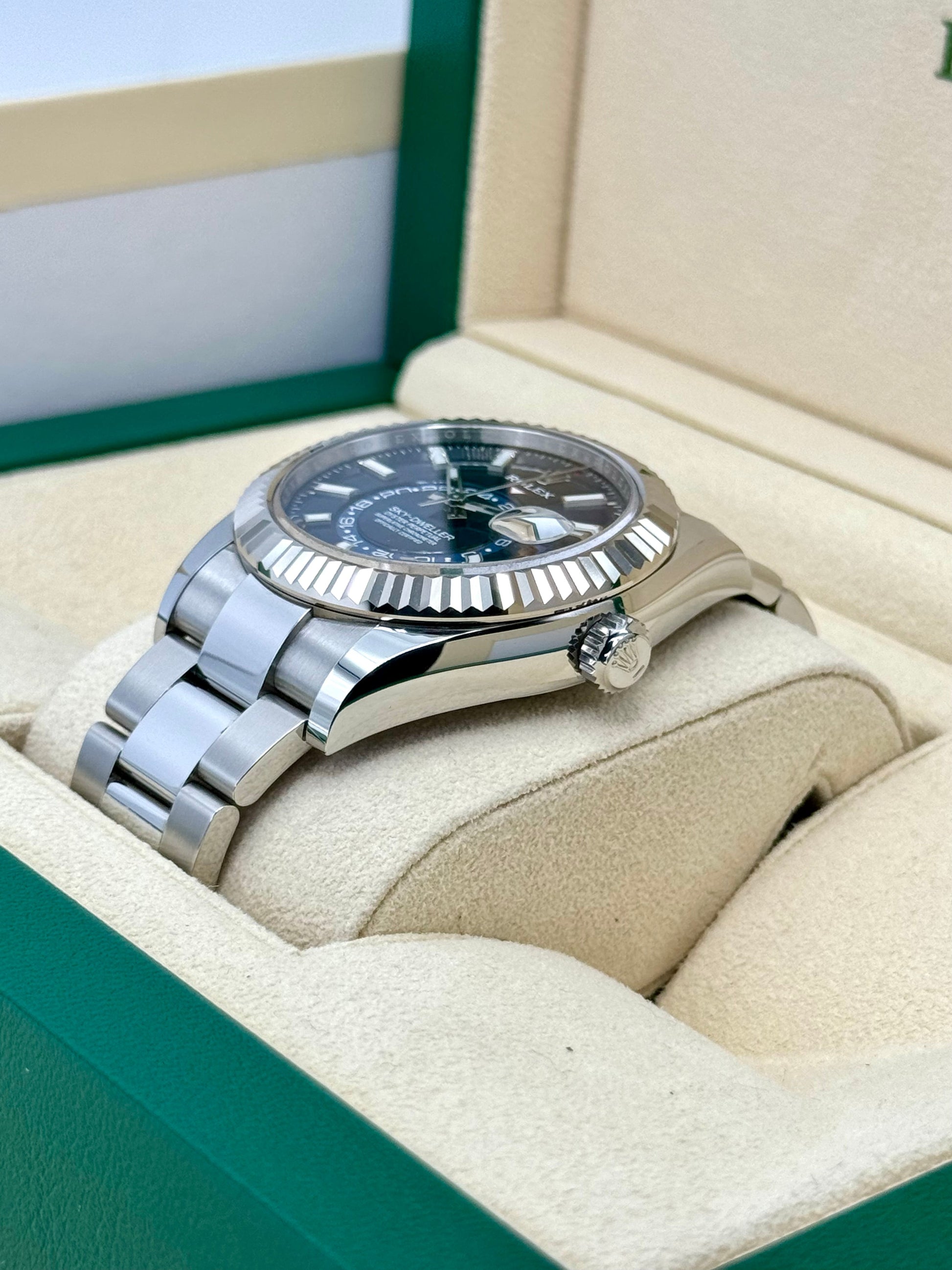 2022 Rolex Sky-Dweller 42mm 326934 Stainless Steel Oyster Blue Dial - MyWatchLLC