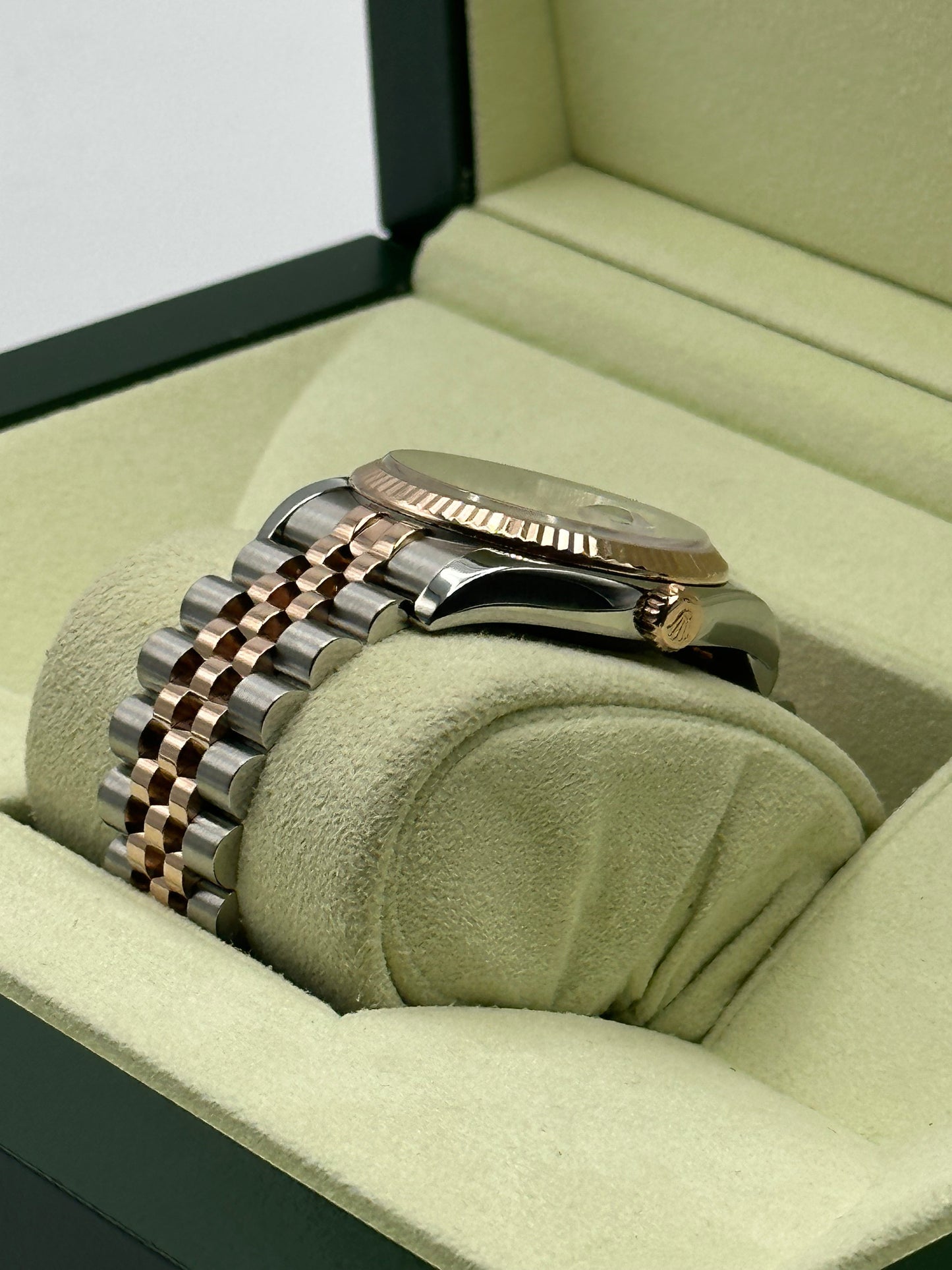 2010 Rolex Datejust 36mm 116231 Two-Tone Rose Gold Pink Diamond Dial - MyWatchLLC