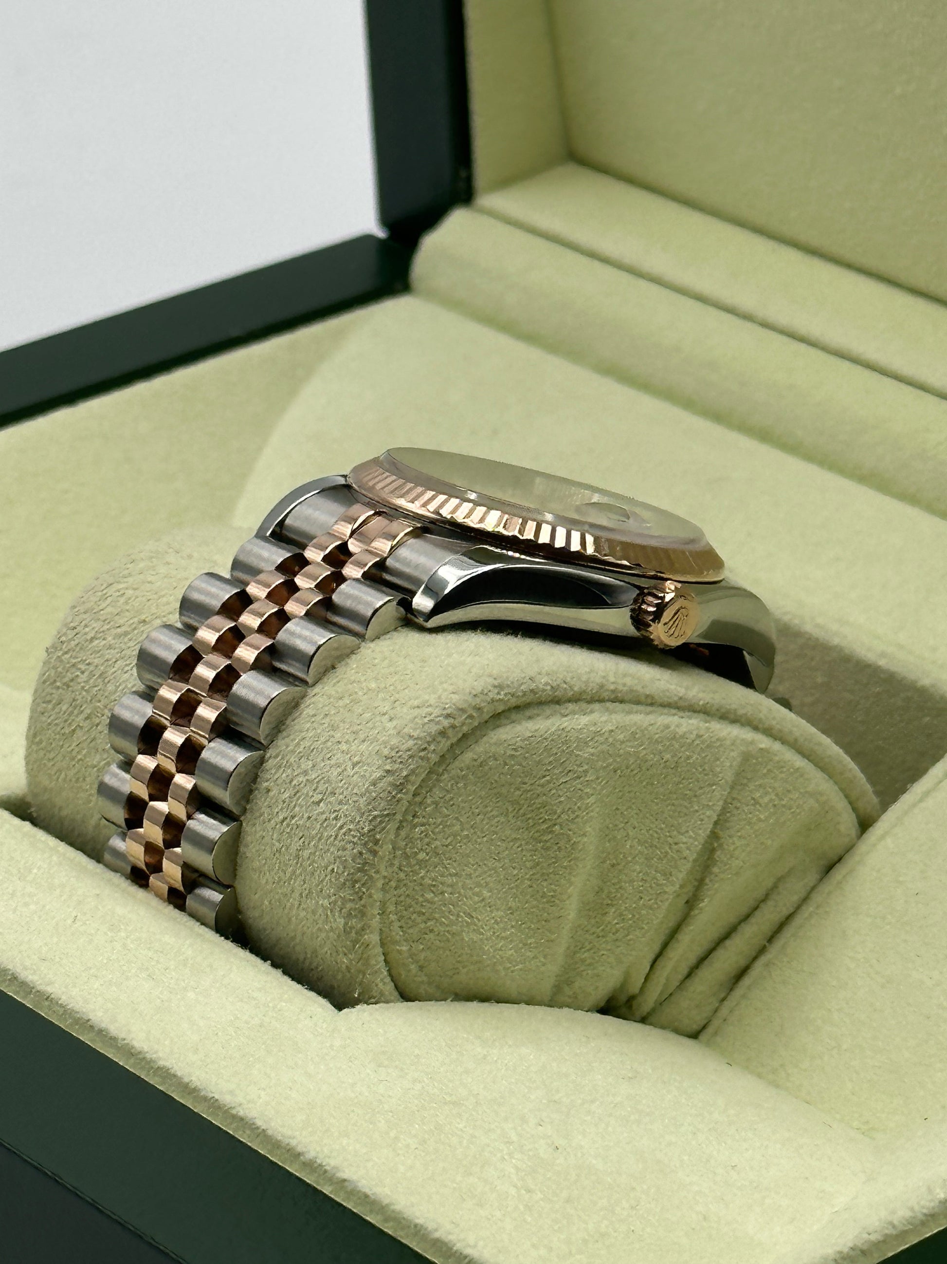 2010 Rolex Datejust 36mm 116231 Two-Tone Rose Gold Pink Diamond Dial - MyWatchLLC