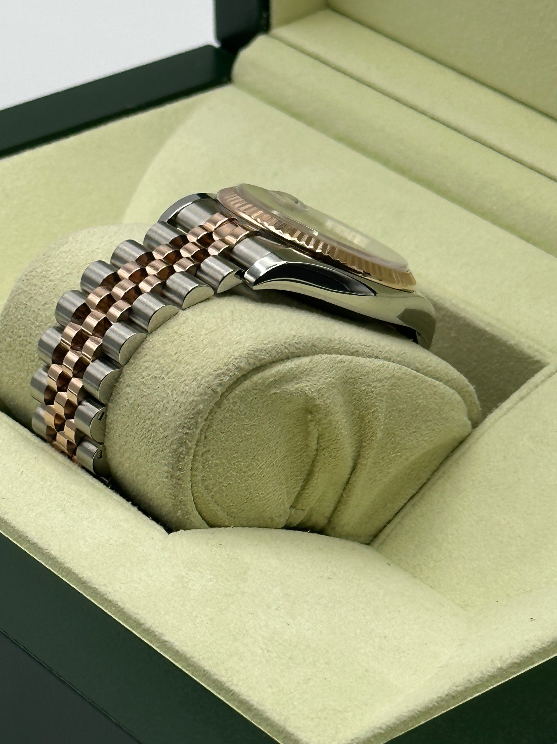 2010 Rolex Datejust 36mm 116231 Two-Tone Rose Gold Pink Diamond Dial - MyWatchLLC