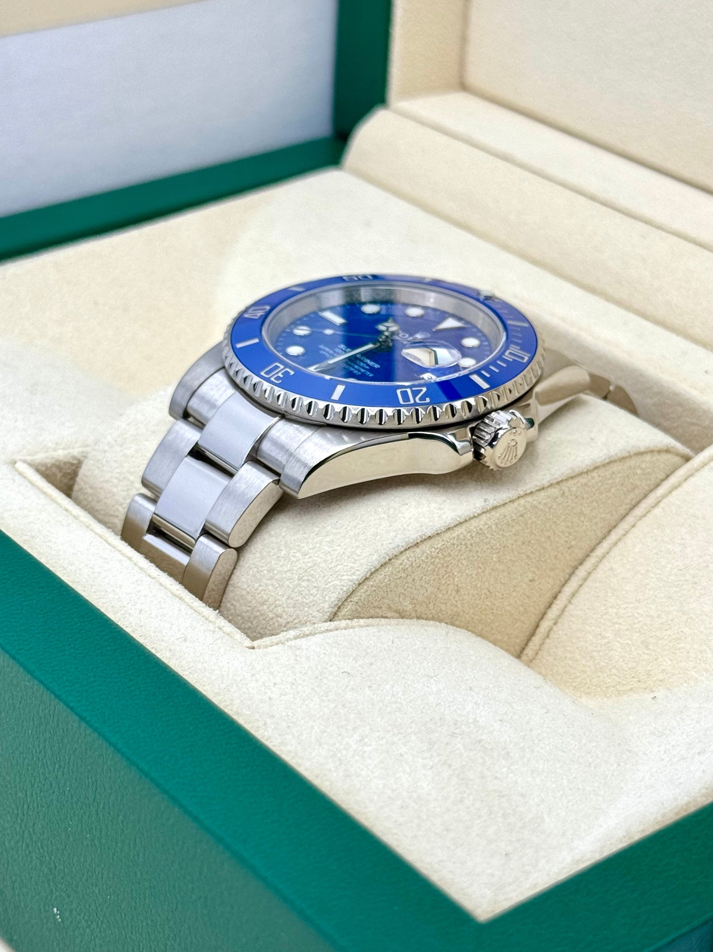 2017 Rolex Submariner Date "Smurf" 40mm 116619LB White Gold Blue Dial - MyWatchLLC
