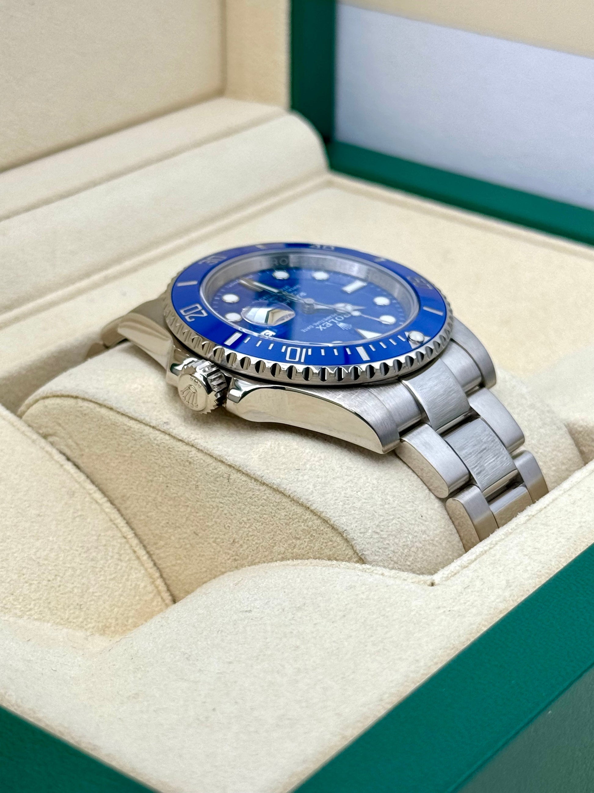 2017 Rolex Submariner Date "Smurf" 40mm 116619LB White Gold Blue Dial - MyWatchLLC