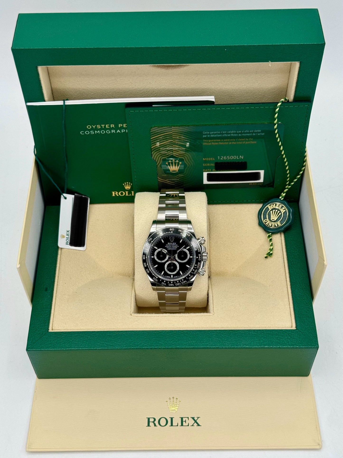 2024 Rolex Daytona 40mm 126500LN Stainless Steel Black Dial - MyWatchLLC