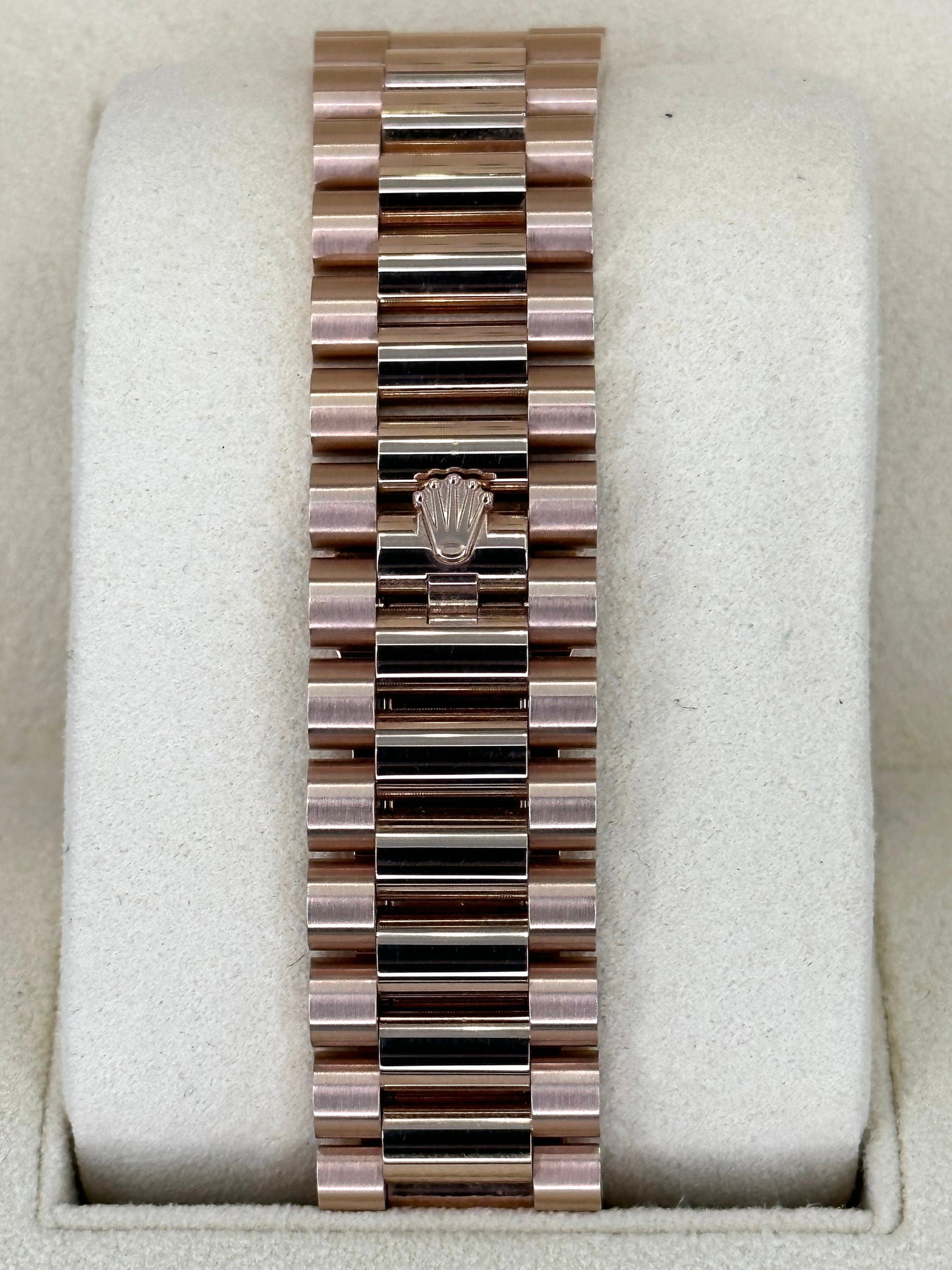 NEW 2024 Rolex Day-Date 228235 Rose Gold White Roman Numeral Dial - MyWatchLLC