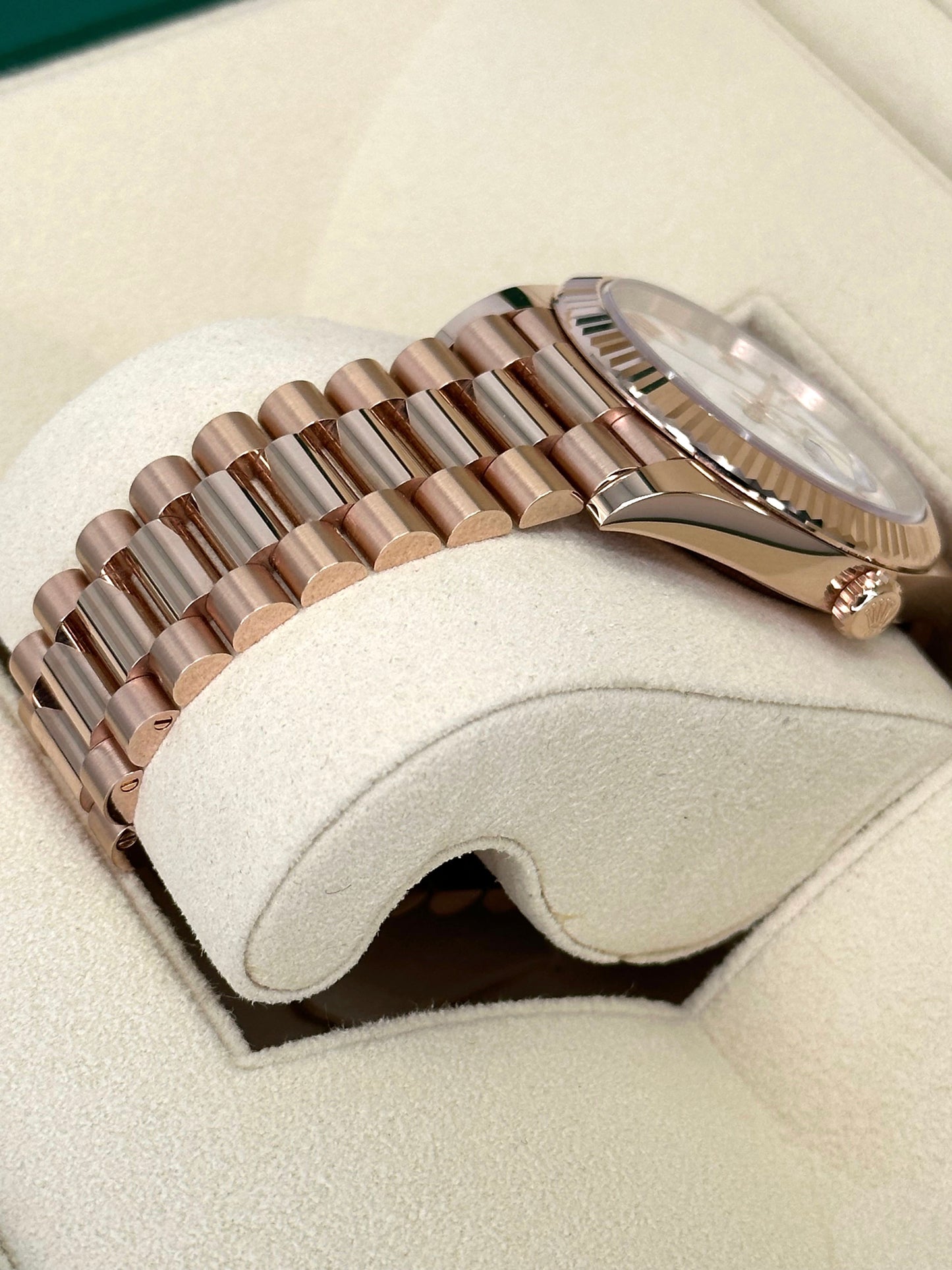 NEW 2024 Rolex Day-Date 228235 Rose Gold White Roman Numeral Dial - MyWatchLLC