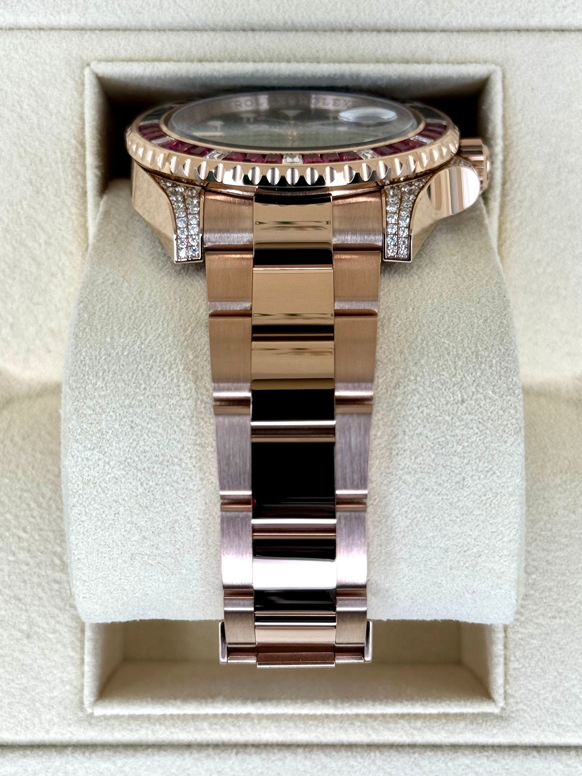 2021 Rolex GMT-Master II 40mm 126755SARU Rose Gold Sapphire and Ruby - MyWatchLLC