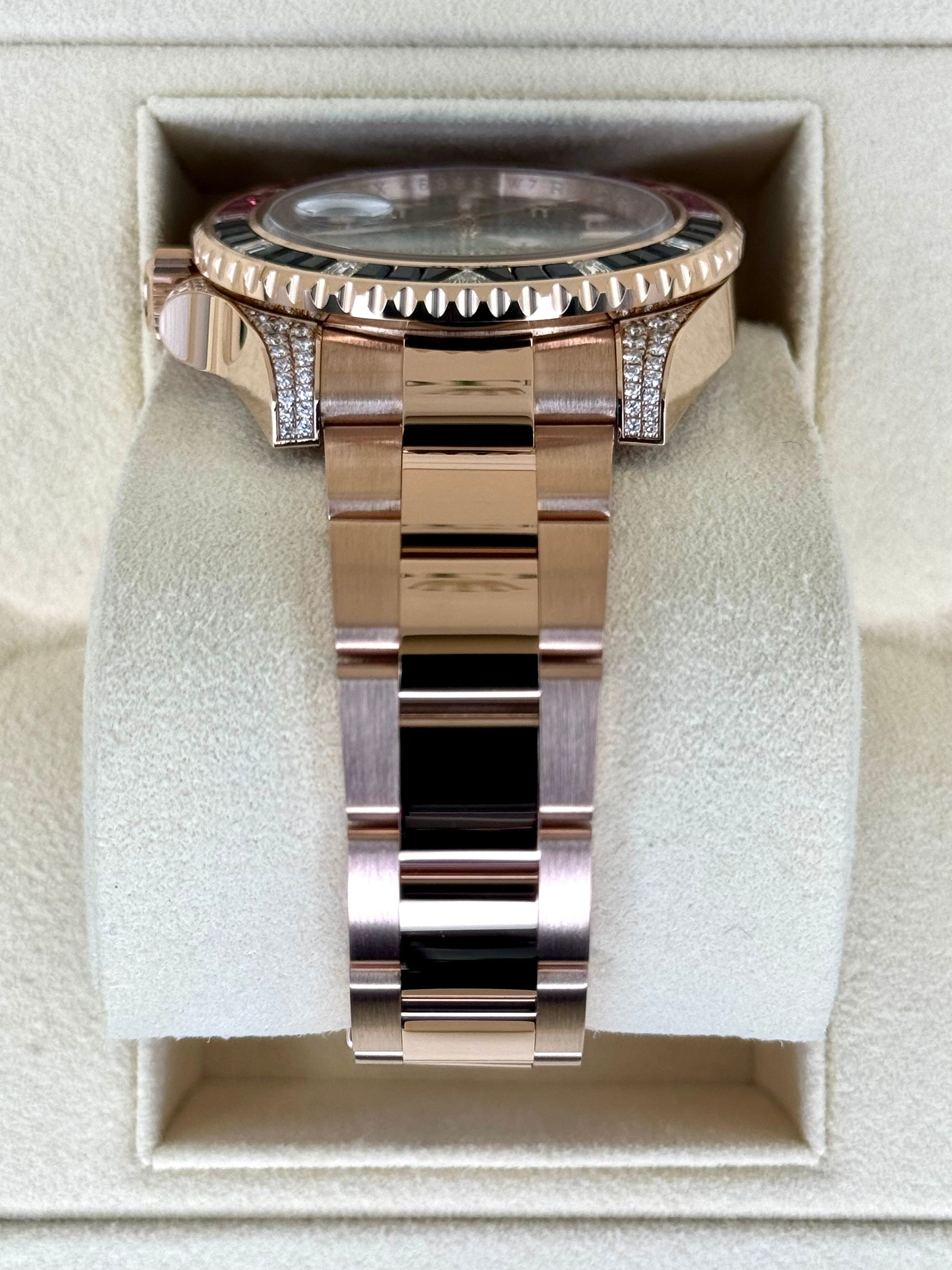 2021 Rolex GMT-Master II 40mm 126755SARU Rose Gold Sapphire and Ruby - MyWatchLLC