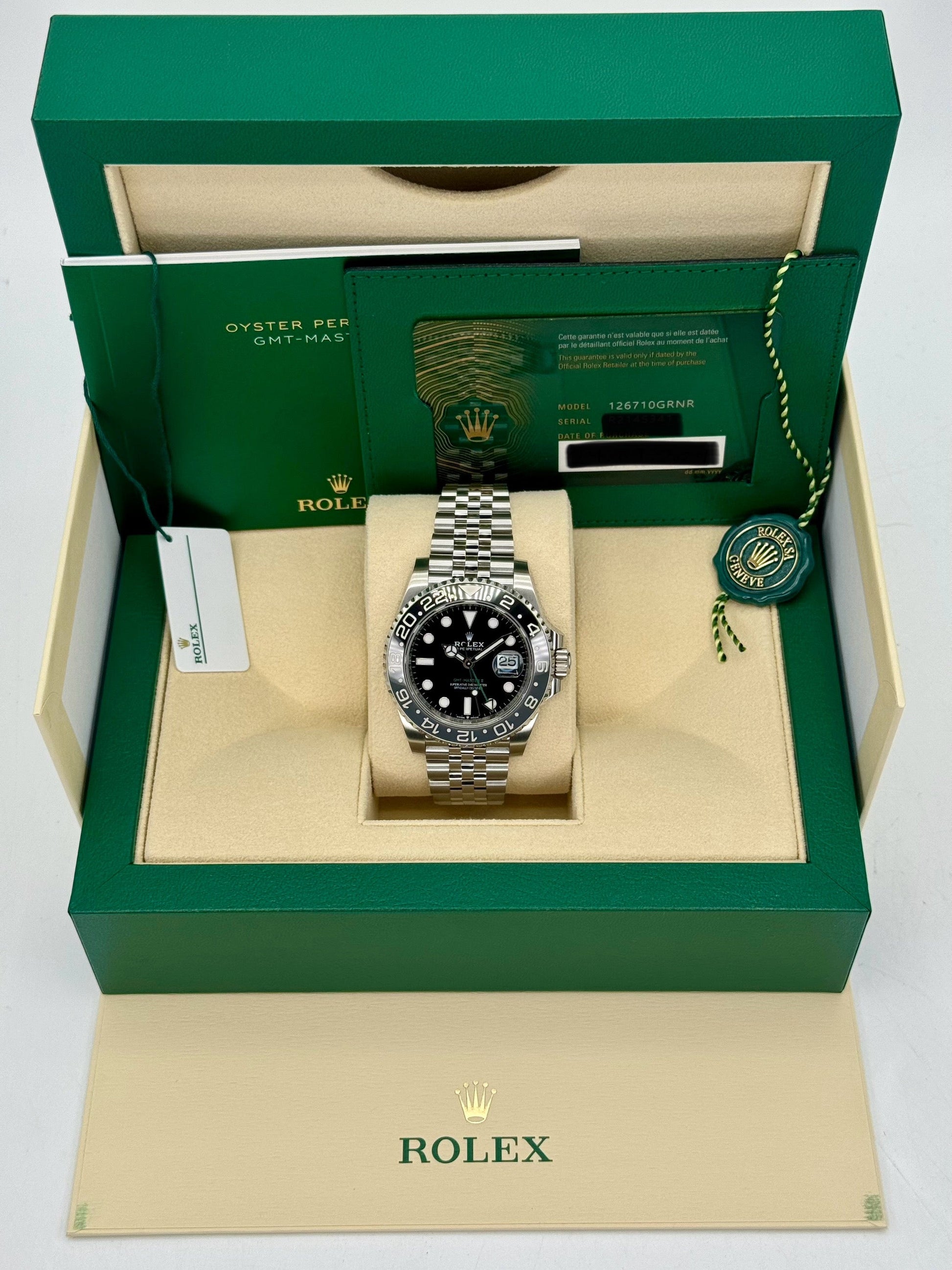 NEW 2024 Rolex GMT-Master II "Bruce Wayne" 40mm 126710GRNR Jubilee - MyWatchLLC