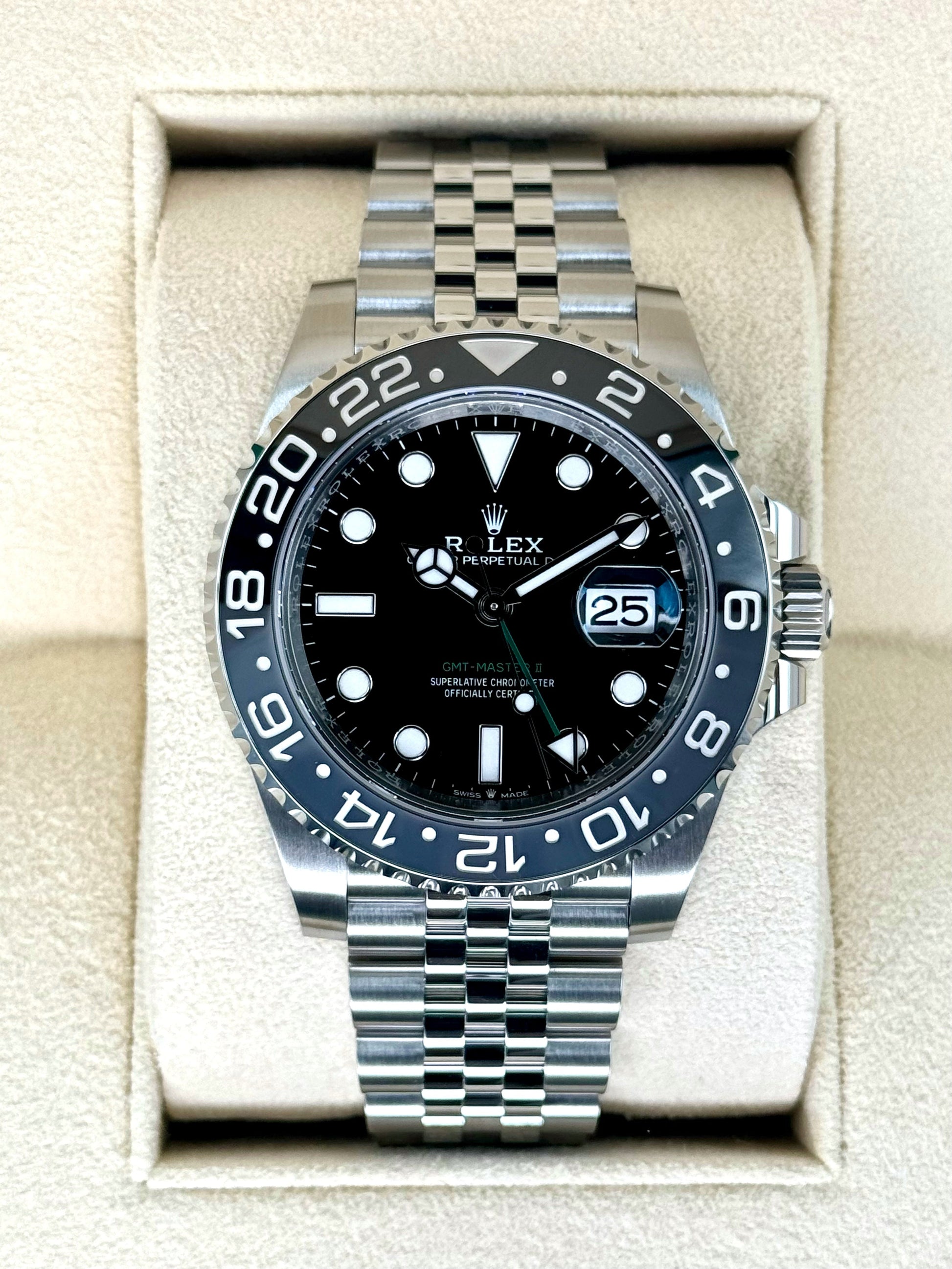 NEW 2024 Rolex GMT-Master II "Bruce Wayne" 40mm 126710GRNR Jubilee - MyWatchLLC