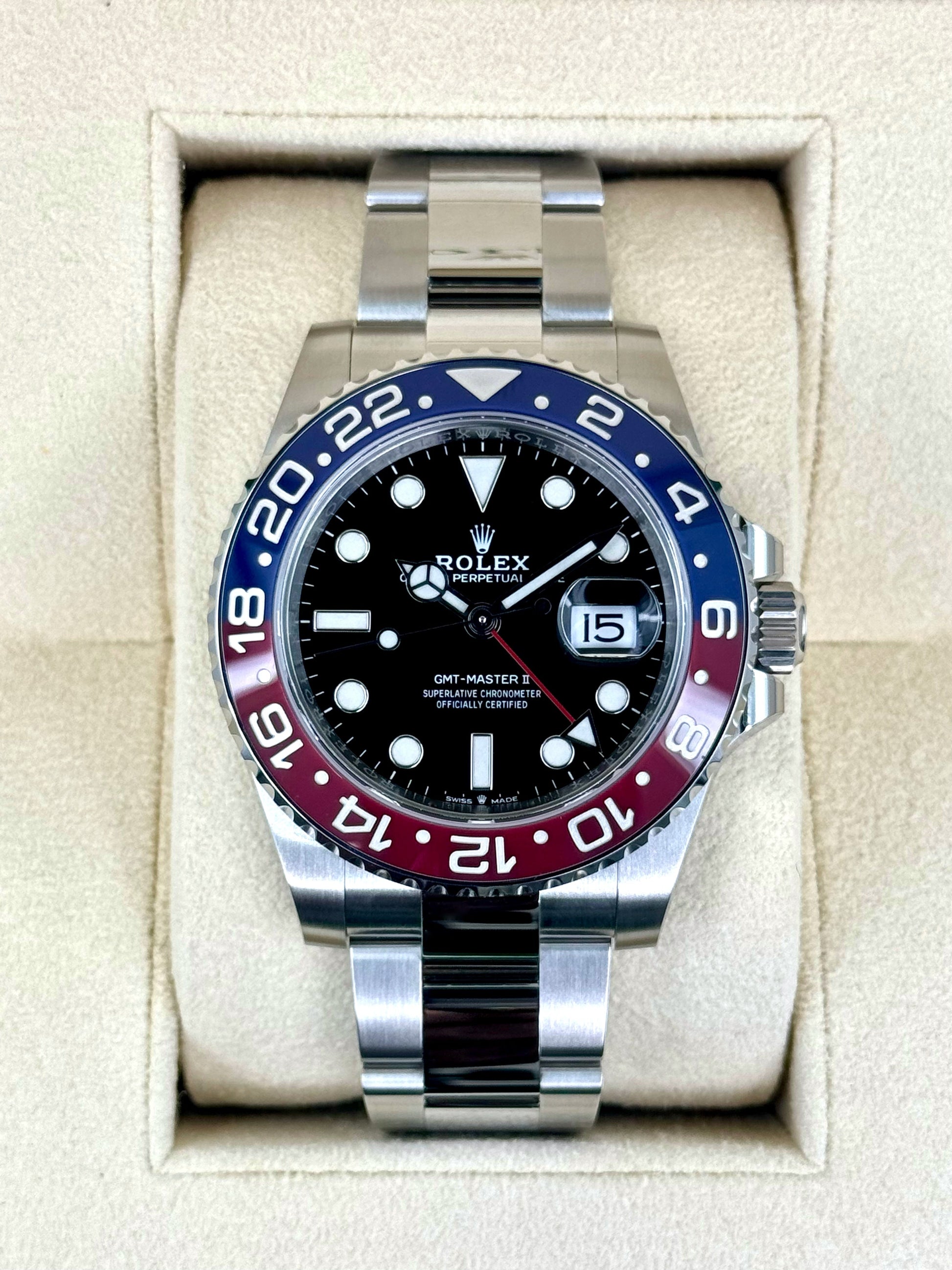 2022 Rolex GMT-Master II "Pepsi" 40mm 126710BLRO Oyster - MyWatchLLC