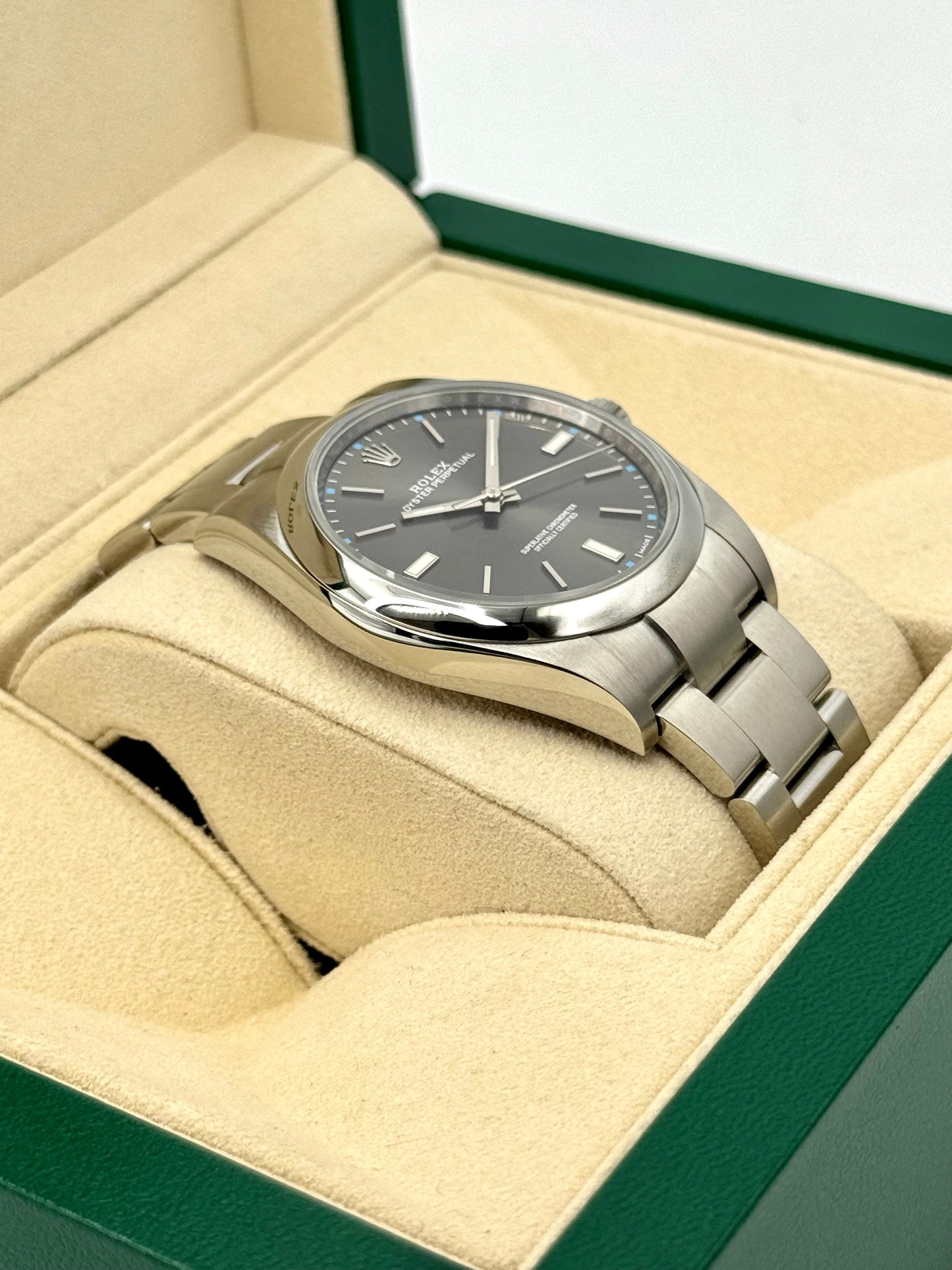 2017 Rolex Oyster Perpetual 39mm 114300 Rhodium Dial - MyWatchLLC