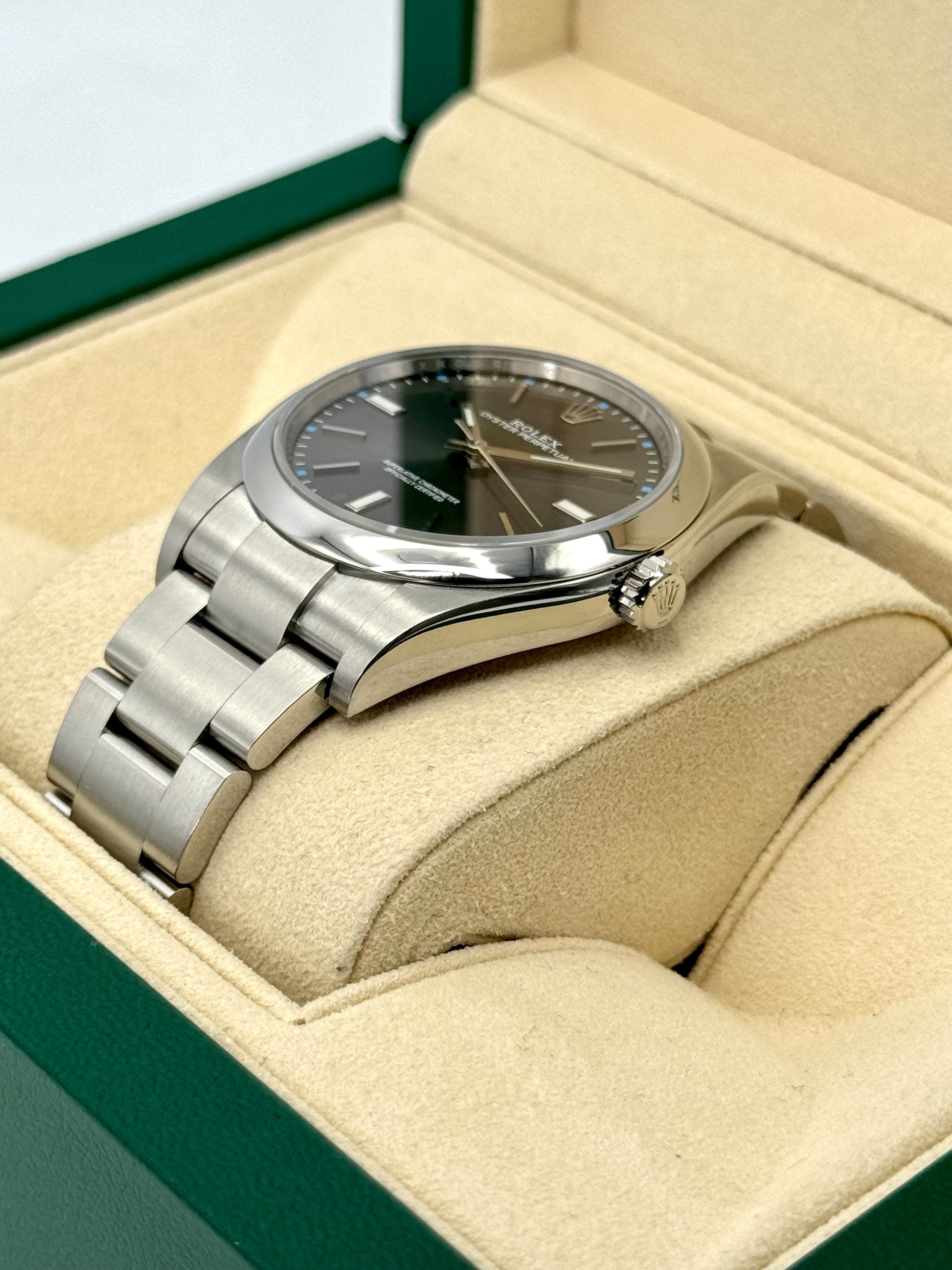 2017 Rolex Oyster Perpetual 39mm 114300 Rhodium Dial - MyWatchLLC