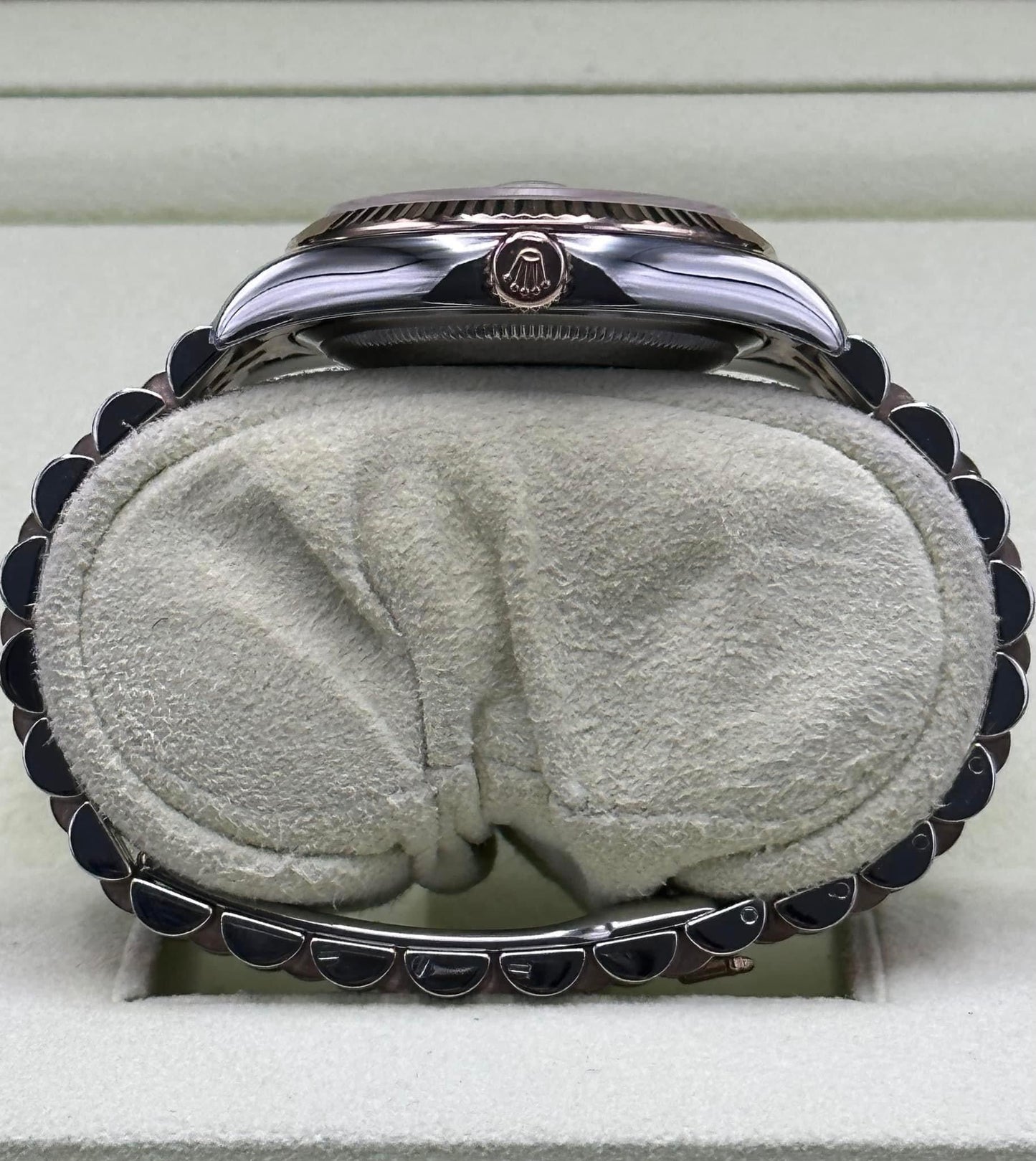 2010 Rolex Datejust 36mm 116231 Two-Tone Rose Gold Pink Diamond Dial - MyWatchLLC