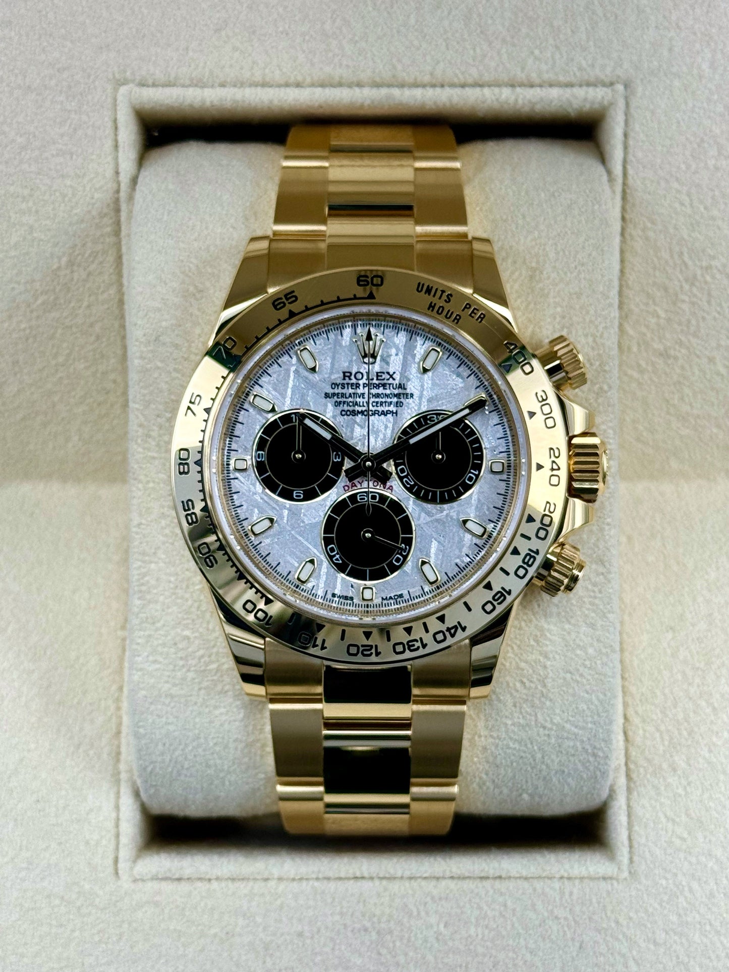 NEW 2023 Rolex Daytona 40mm 116508 Yellow Gold Meteorite Dial - MyWatchLLC