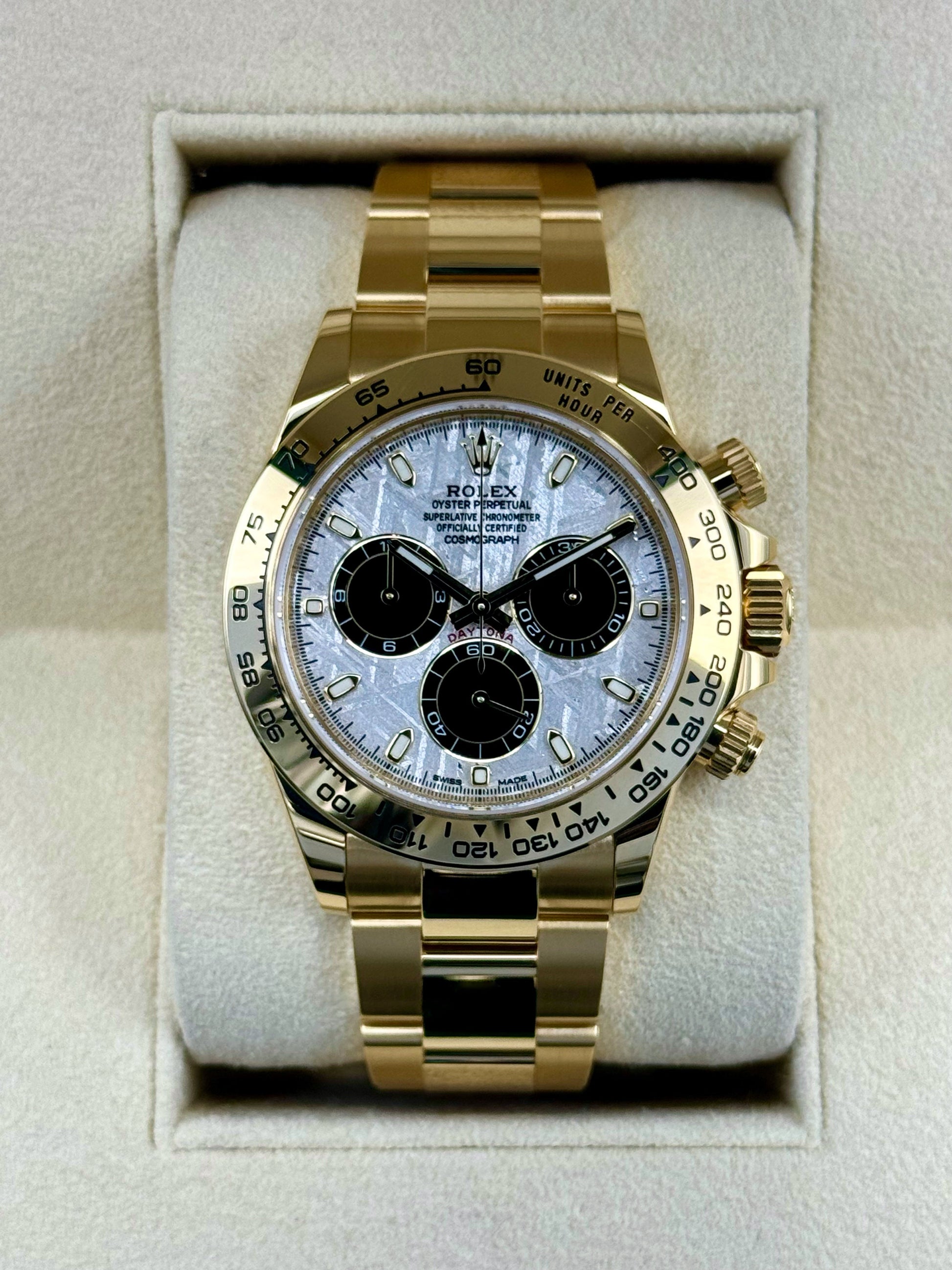 NEW 2023 Rolex Daytona 40mm 116508 Yellow Gold Meteorite Dial - MyWatchLLC