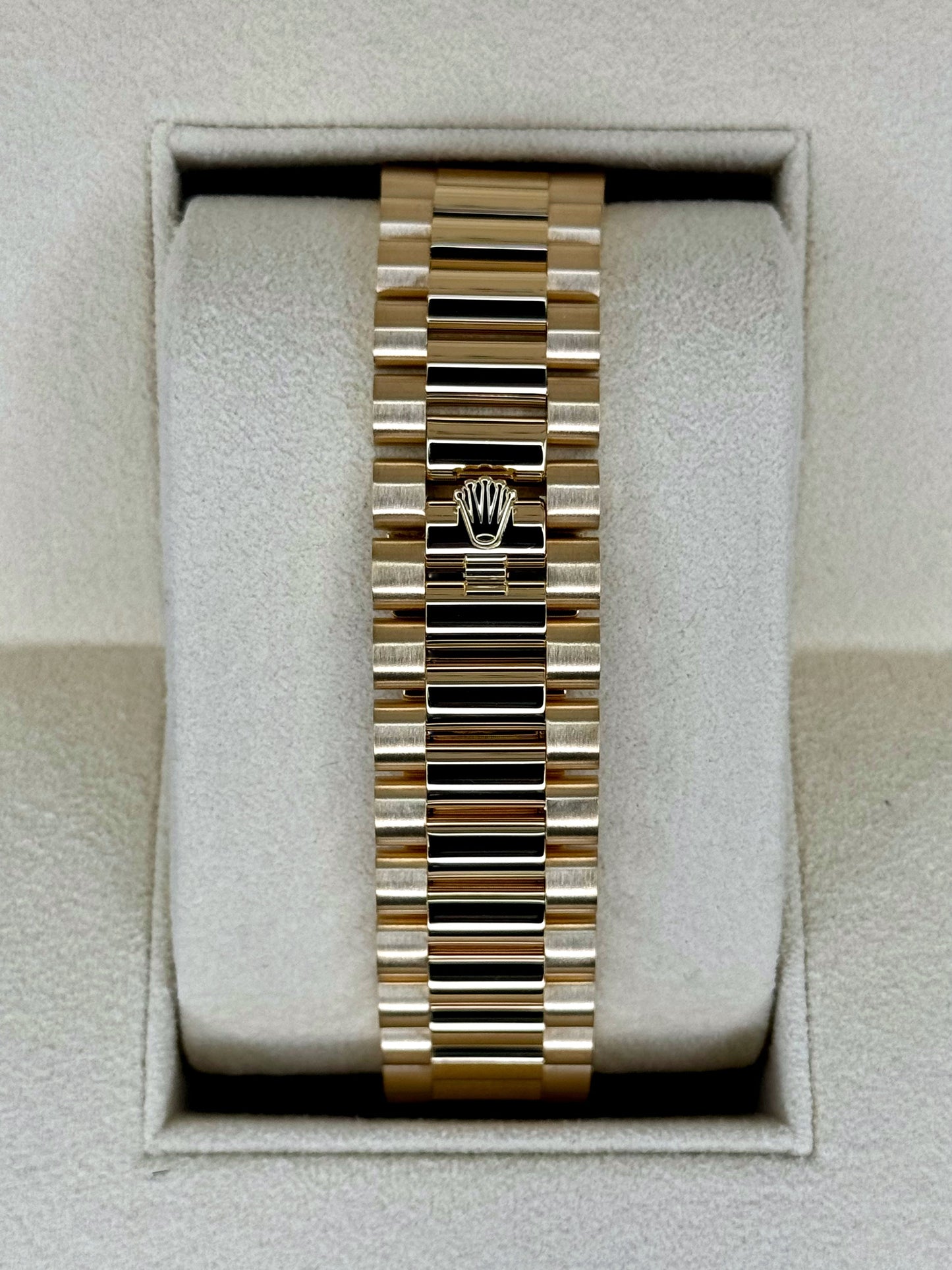 2023 Rolex Day-Date 40mm 228238 Black Diamond Baguette Dial - MyWatchLLC