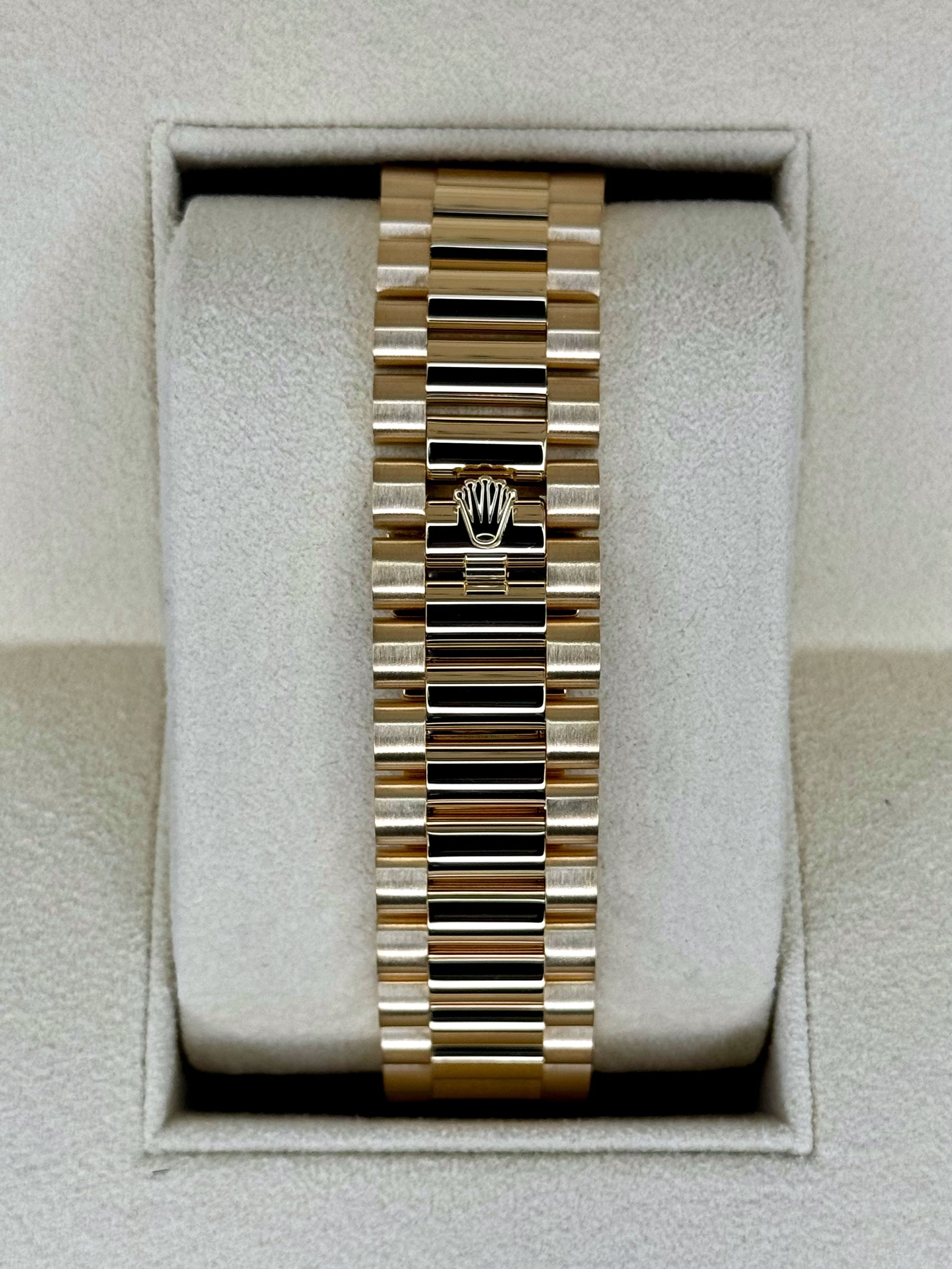 2023 Rolex Day-Date 40mm 228238 Black Diamond Baguette Dial - MyWatchLLC