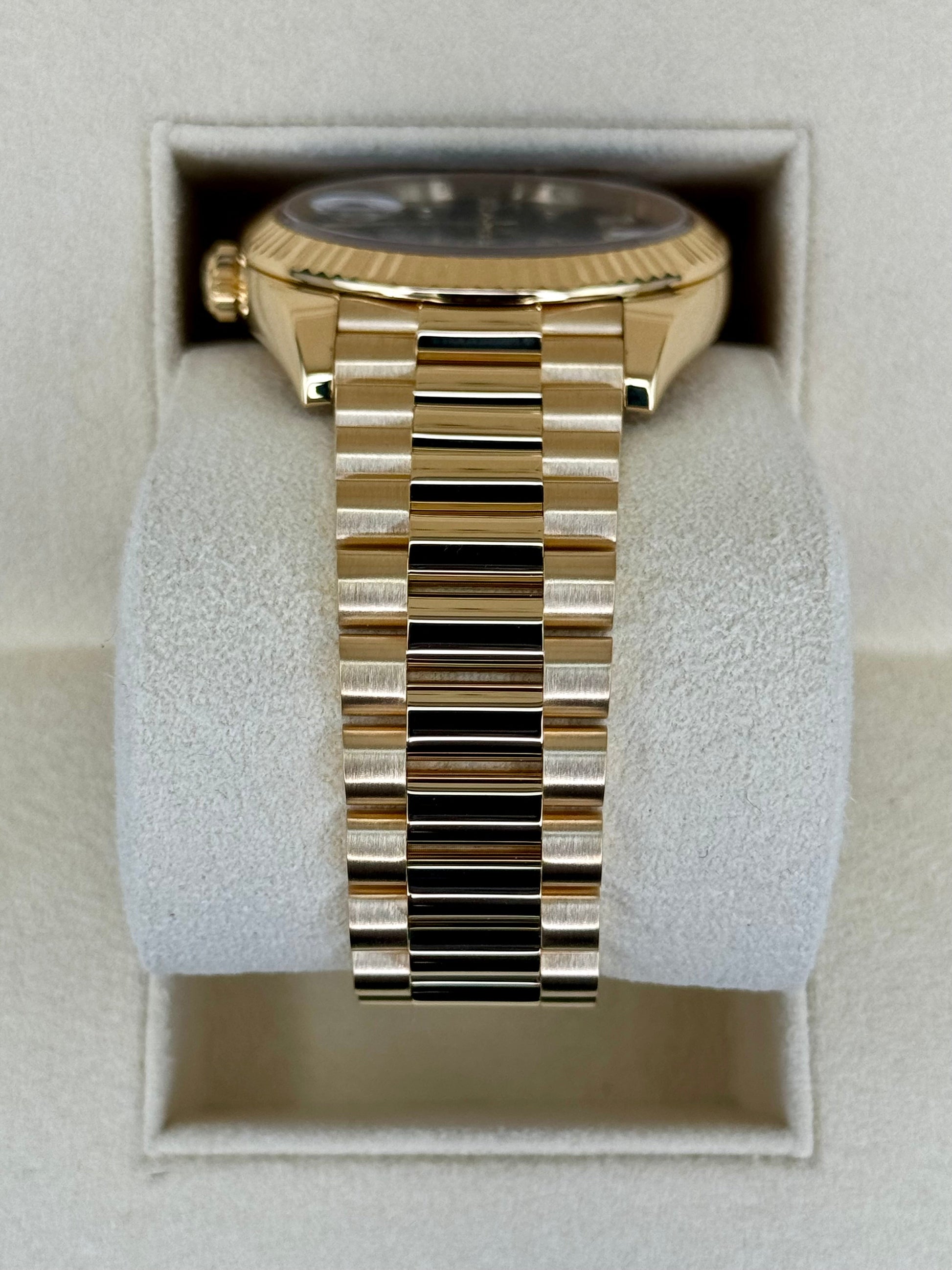 2023 Rolex Day-Date 40mm 228238 Black Diamond Baguette Dial - MyWatchLLC