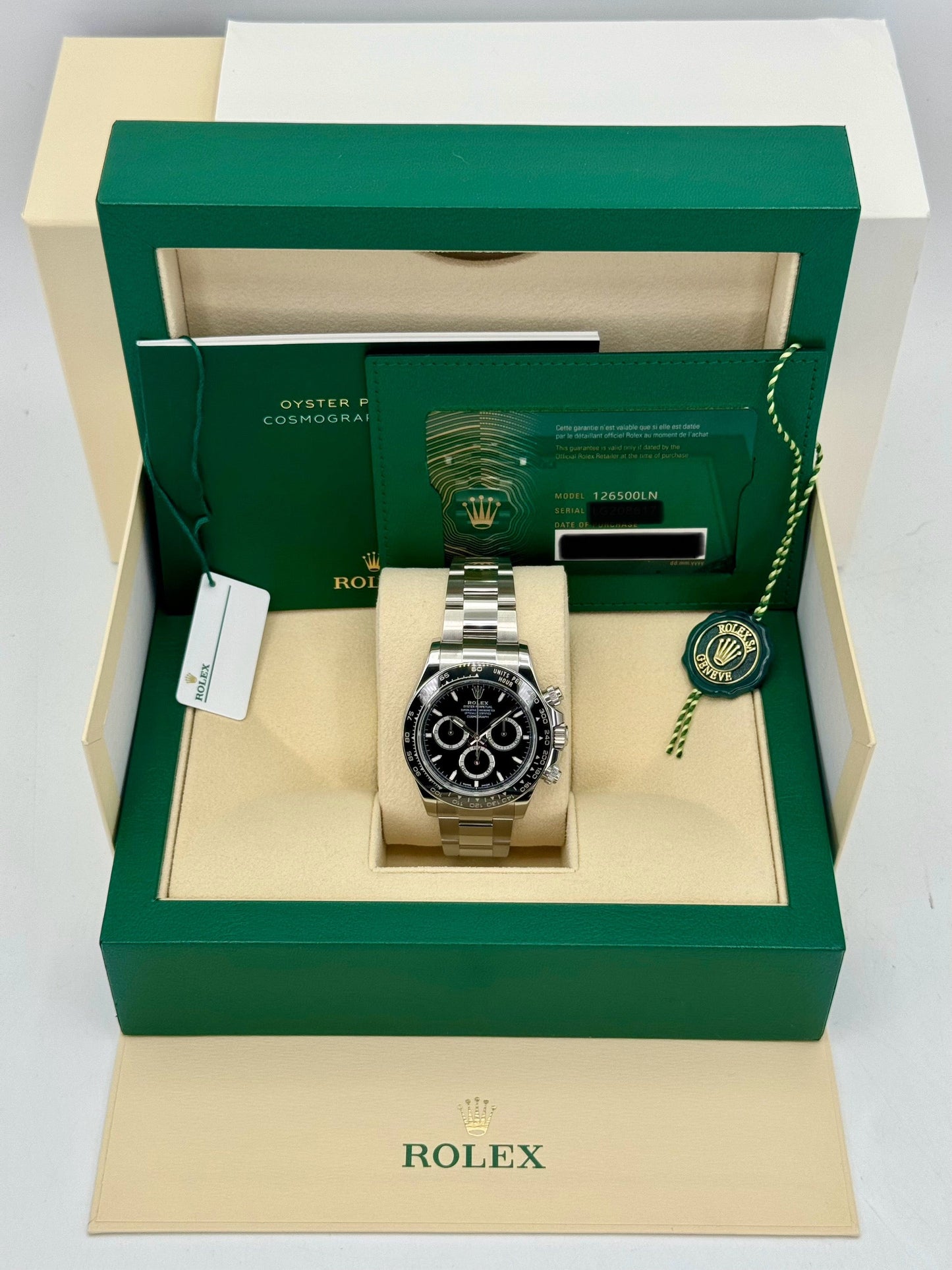 2024 Rolex Daytona 40mm 126500LN Stainless Steel Black Dial - MyWatchLLC