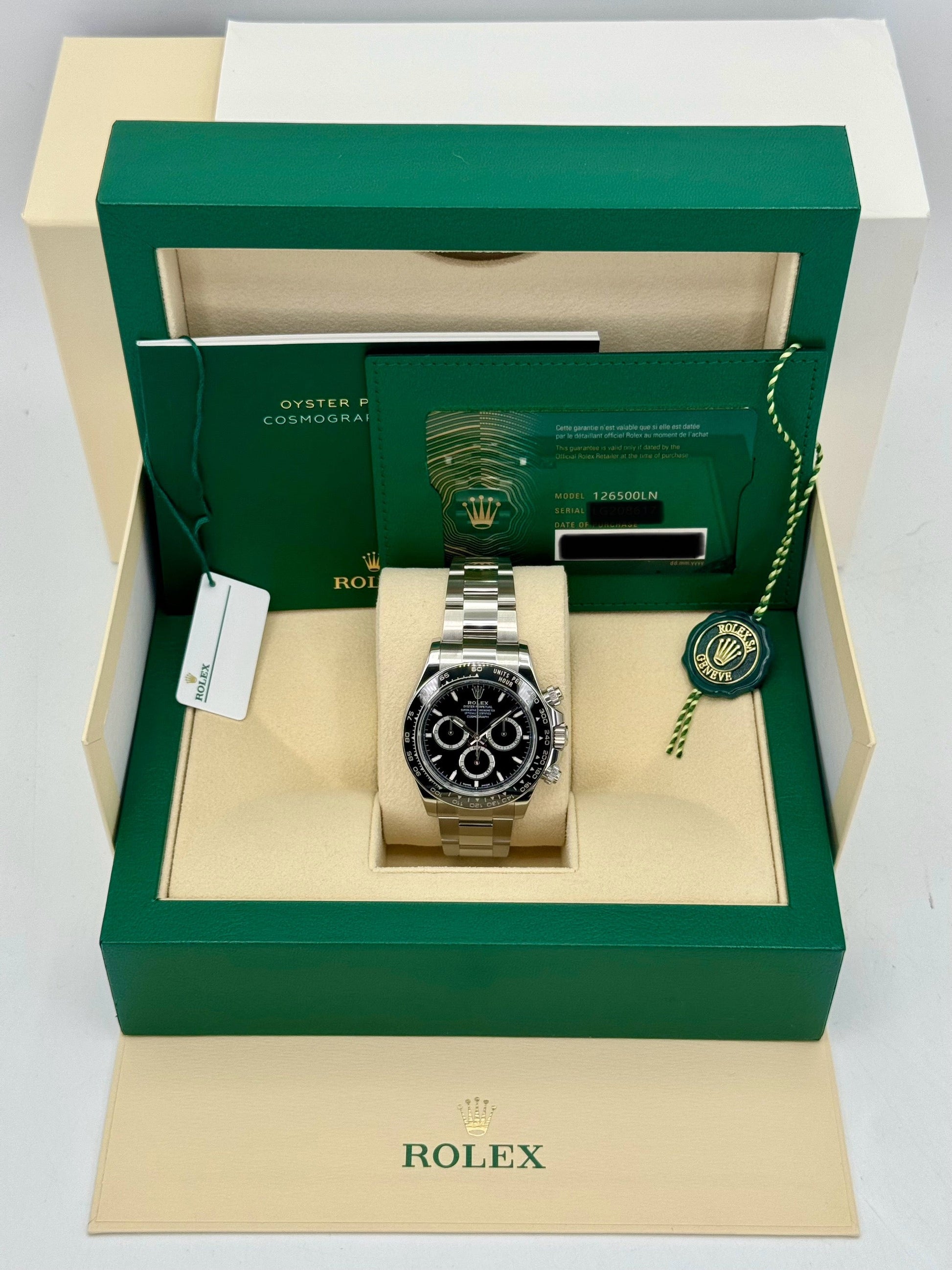 2024 Rolex Daytona 40mm 126500LN Stainless Steel Black Dial - MyWatchLLC