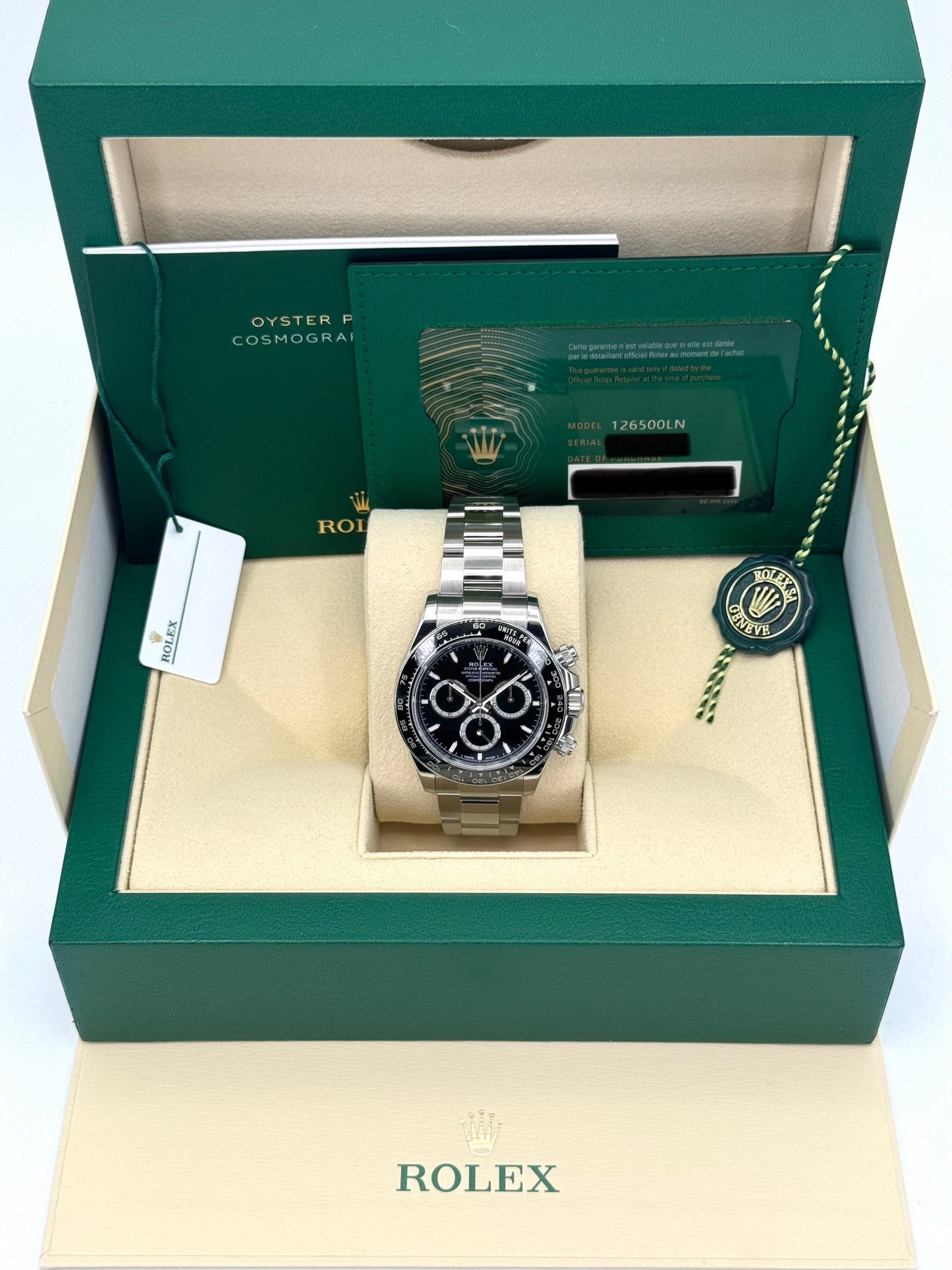 2024 Rolex Daytona 40mm 126500LN Stainless Steel Black Dial - MyWatchLLC