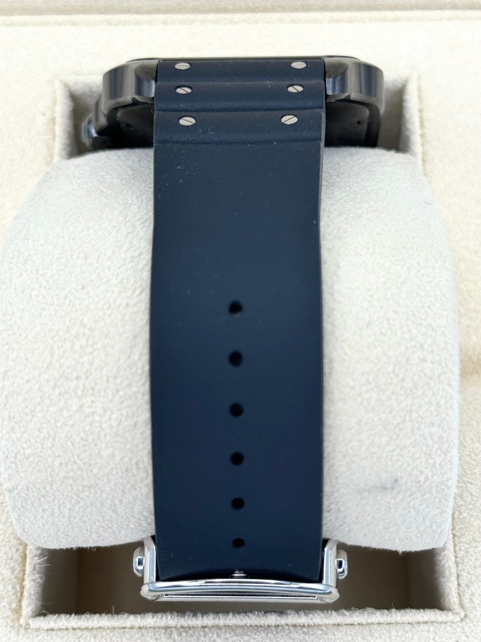 2023 Cartier Santos De Cartier 39.8mm WSSA0039 Black Steel Dial - MyWatchLLC