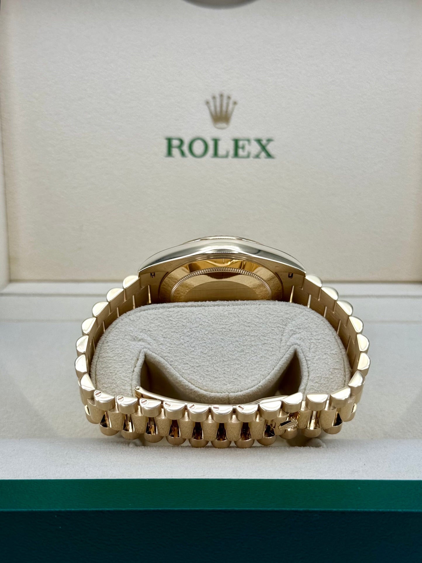 2023 Rolex Day-Date 40mm 228238 Black Diamond Baguette Dial - MyWatchLLC