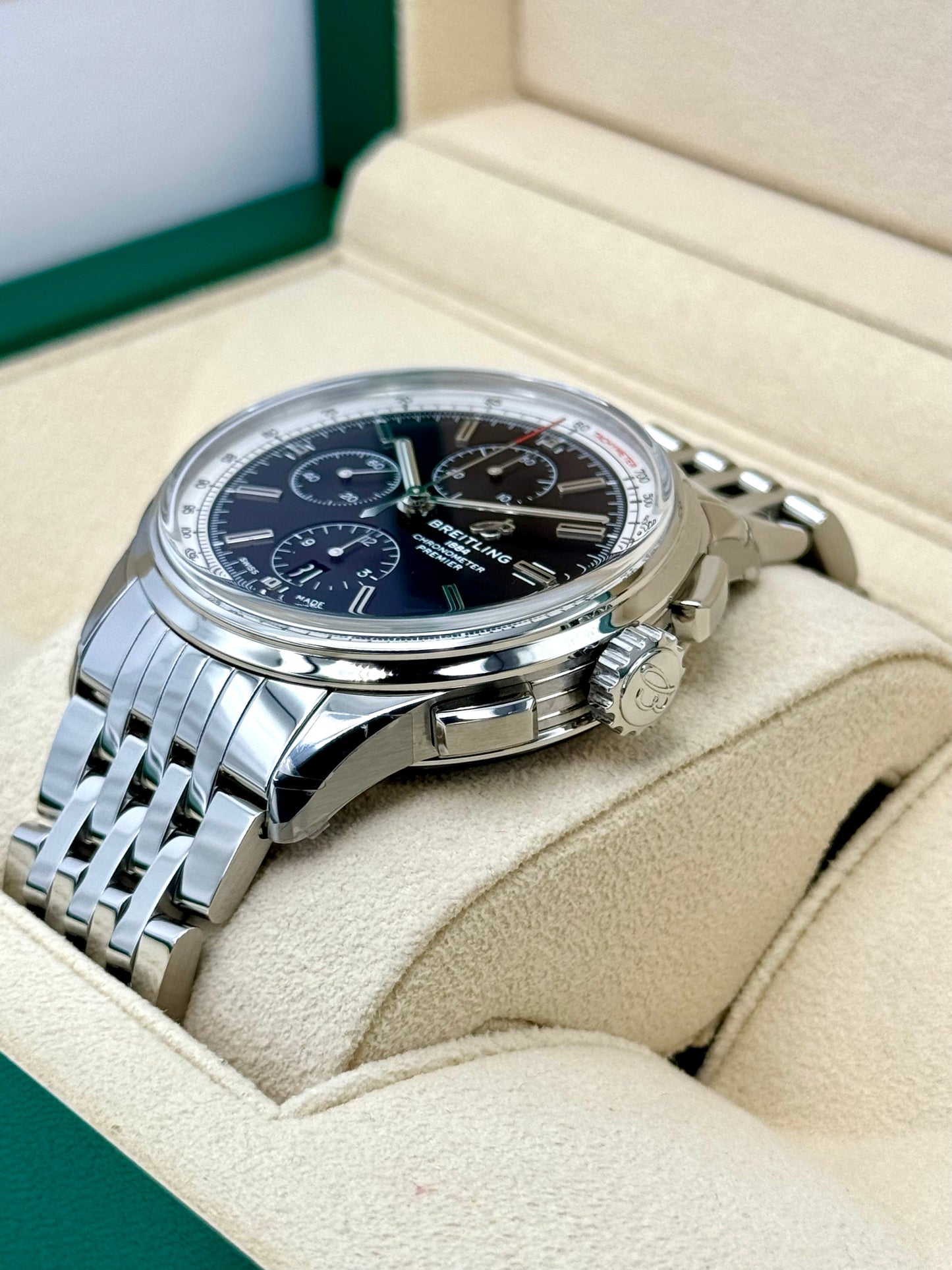 2023 Breitling Premier Chronograph 42mm A13315351B1A1 Steel Black Dial - MyWatchLLC