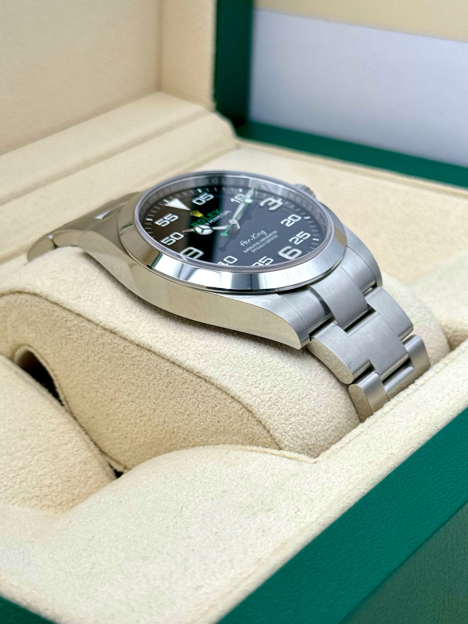 NEW 2024 Air King 40mm 126900 Stainless Steel Black Dial - MyWatchLLC