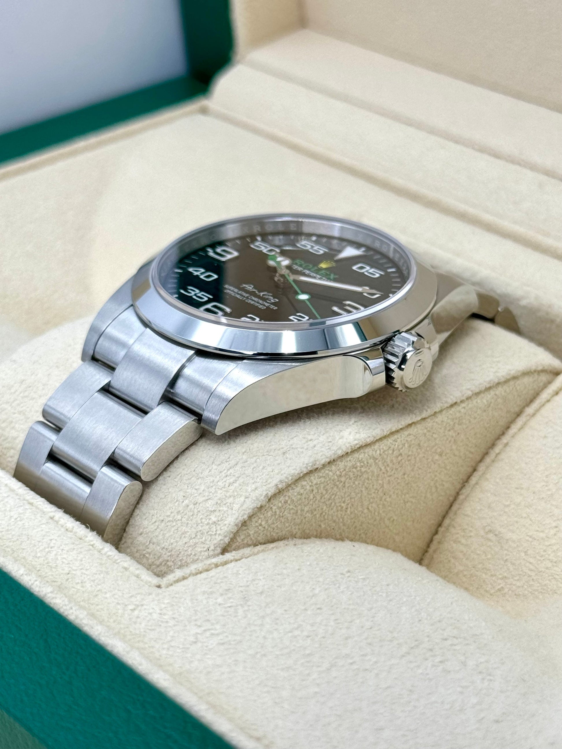 NEW 2024 Air King 40mm 126900 Stainless Steel Black Dial - MyWatchLLC