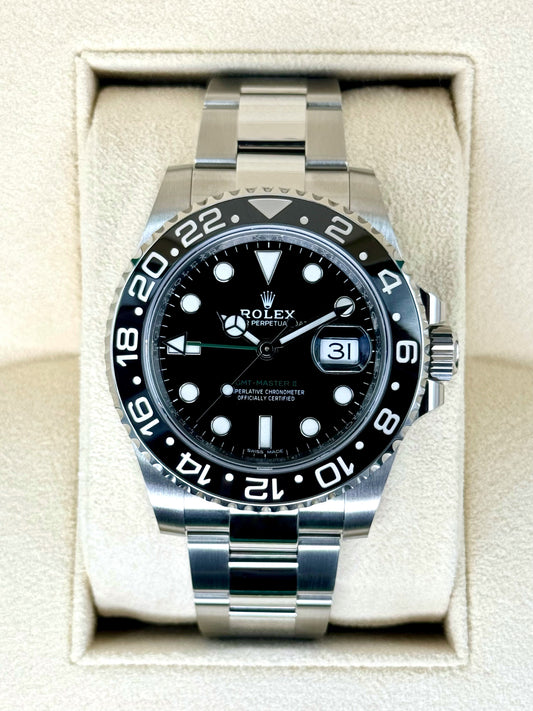 NEW 2022 Rolex GMT-Master II 40mm 116710LN Stainless Steel Black Dial - MyWatchLLC