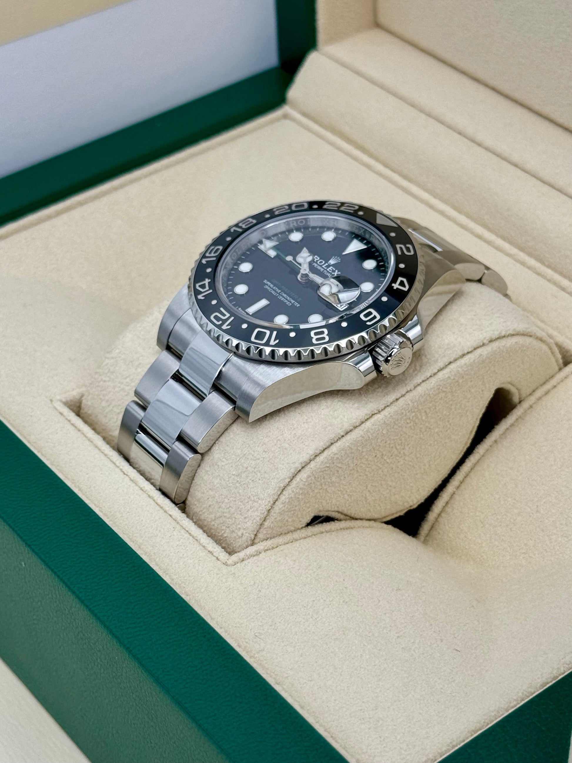 NEW 2022 Rolex GMT-Master II 40mm 116710LN Stainless Steel Black Dial - MyWatchLLC