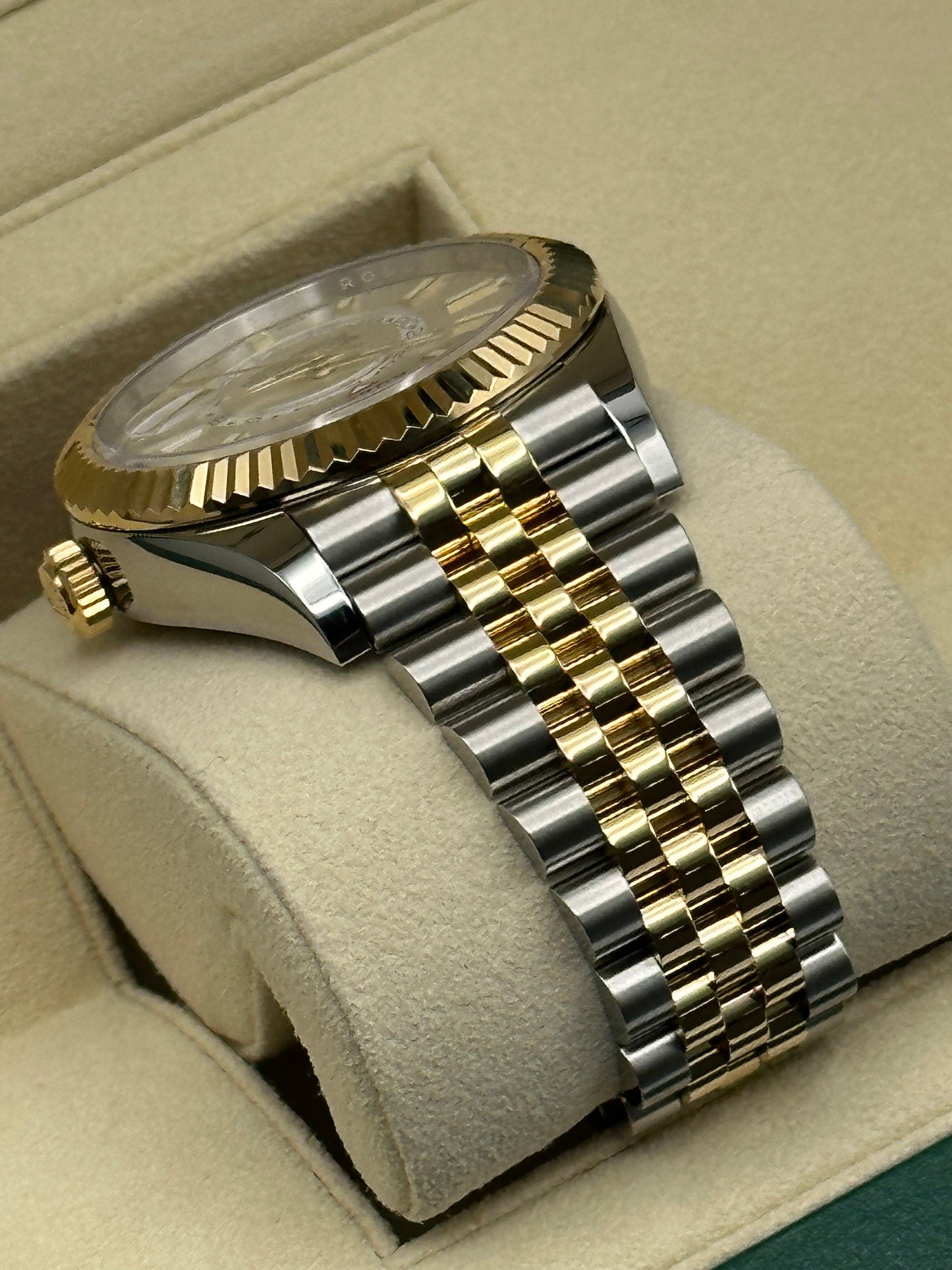 2023 Rolex Sky-Dweller 326933 Two-Tone Jubilee White Stick Dial - MyWatchLLC