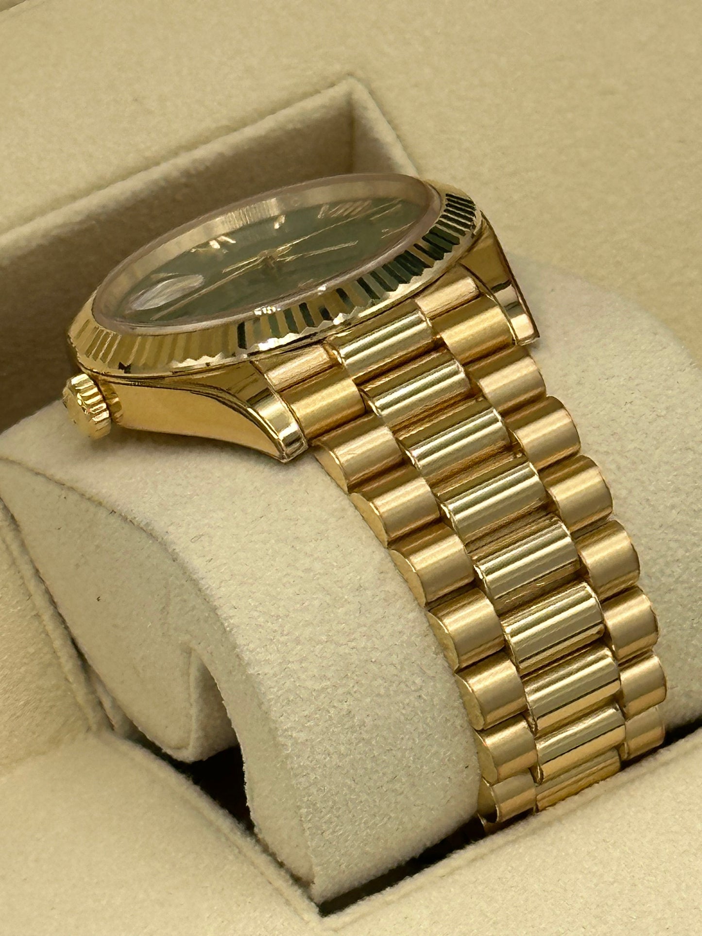2023 Rolex Day-Date 40mm 228238 Presidential Yellow Gold Green Dial - MyWatchLLC
