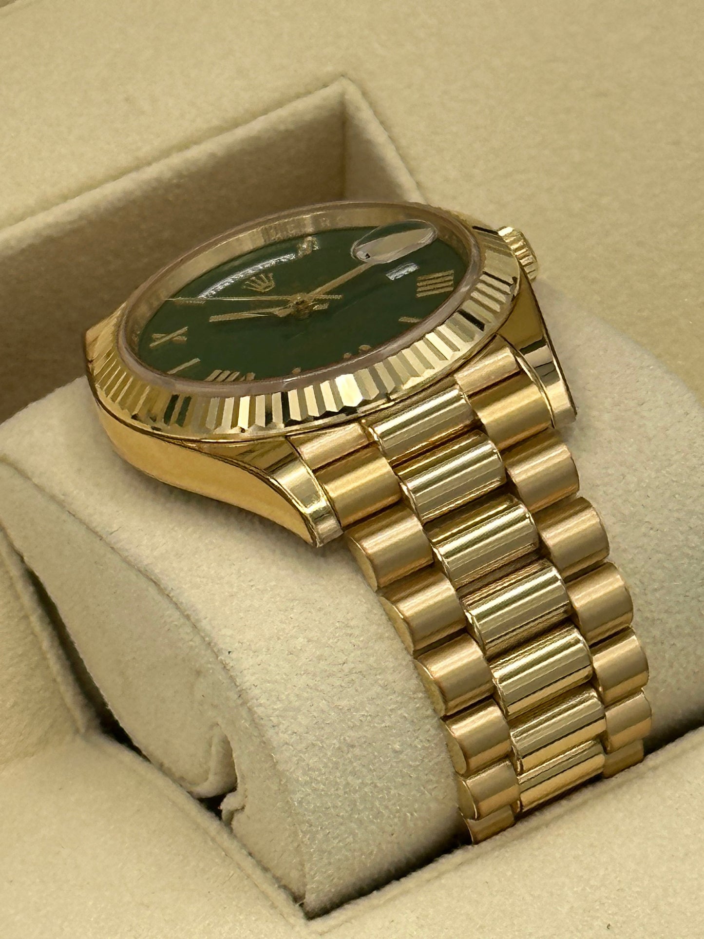 2023 Rolex Day-Date 40mm 228238 Presidential Yellow Gold Green Dial - MyWatchLLC