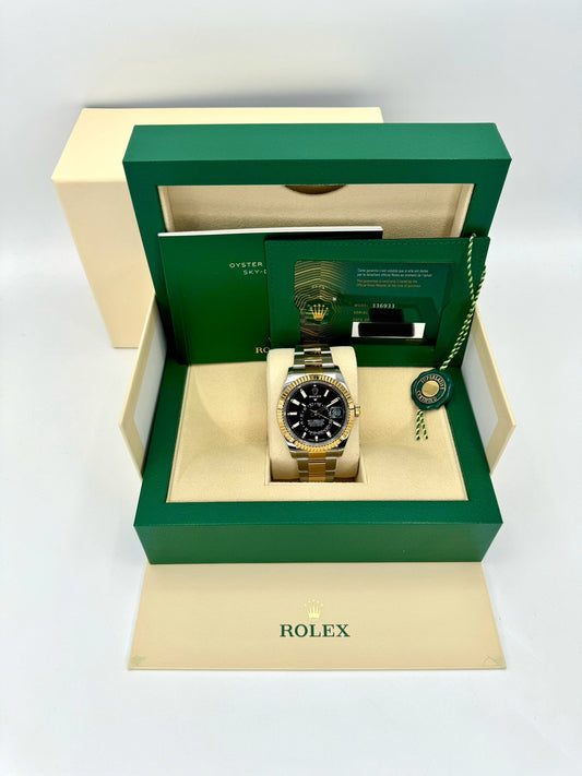 2023 Rolex Sky-Dweller 42mm 336933 Two-Tone Oyster Black Dial - MyWatchLLC