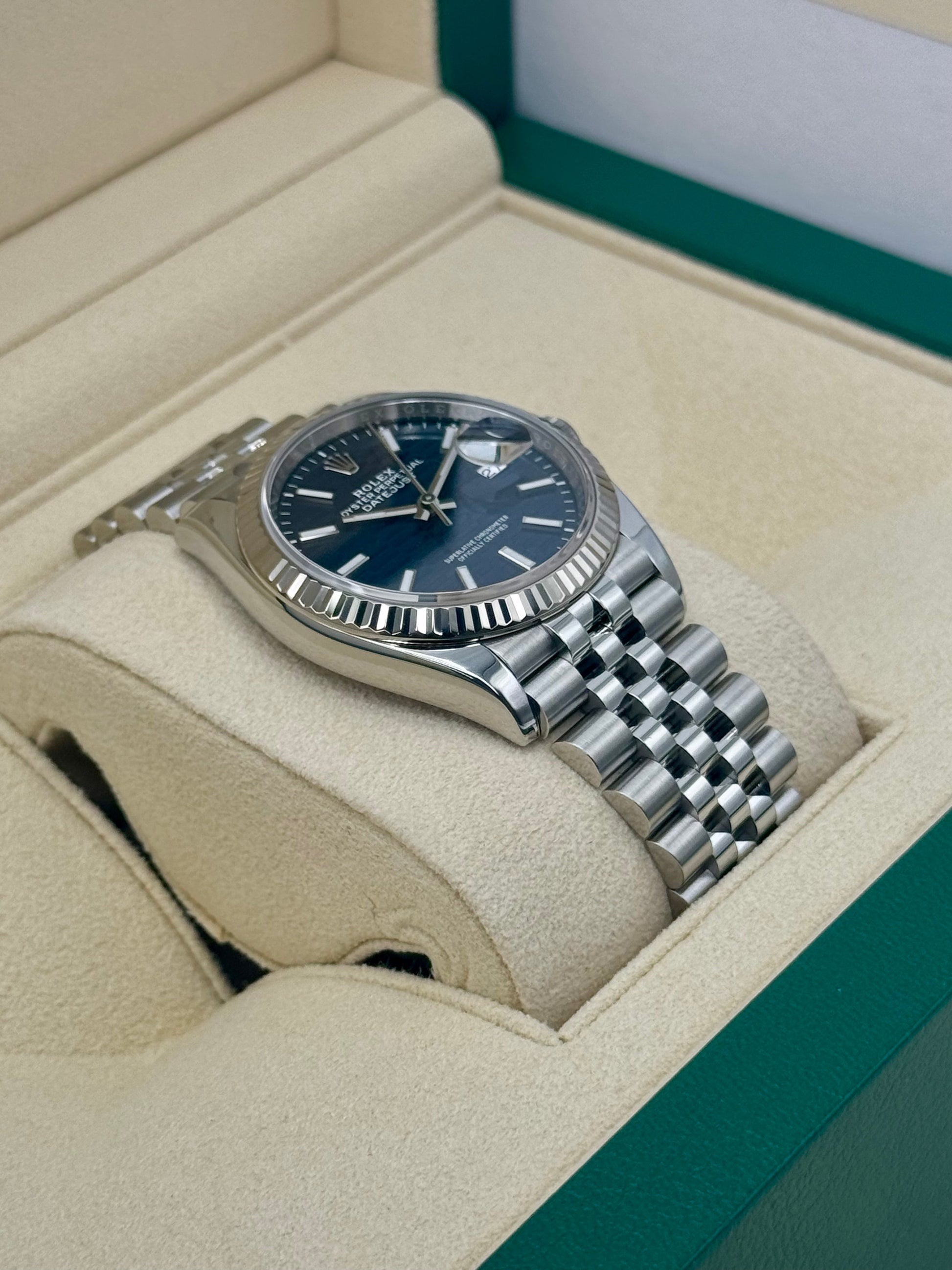 2023 Datejust 36mm 126234 Stainless Steel Jubilee Blue Motif Dial - MyWatchLLC