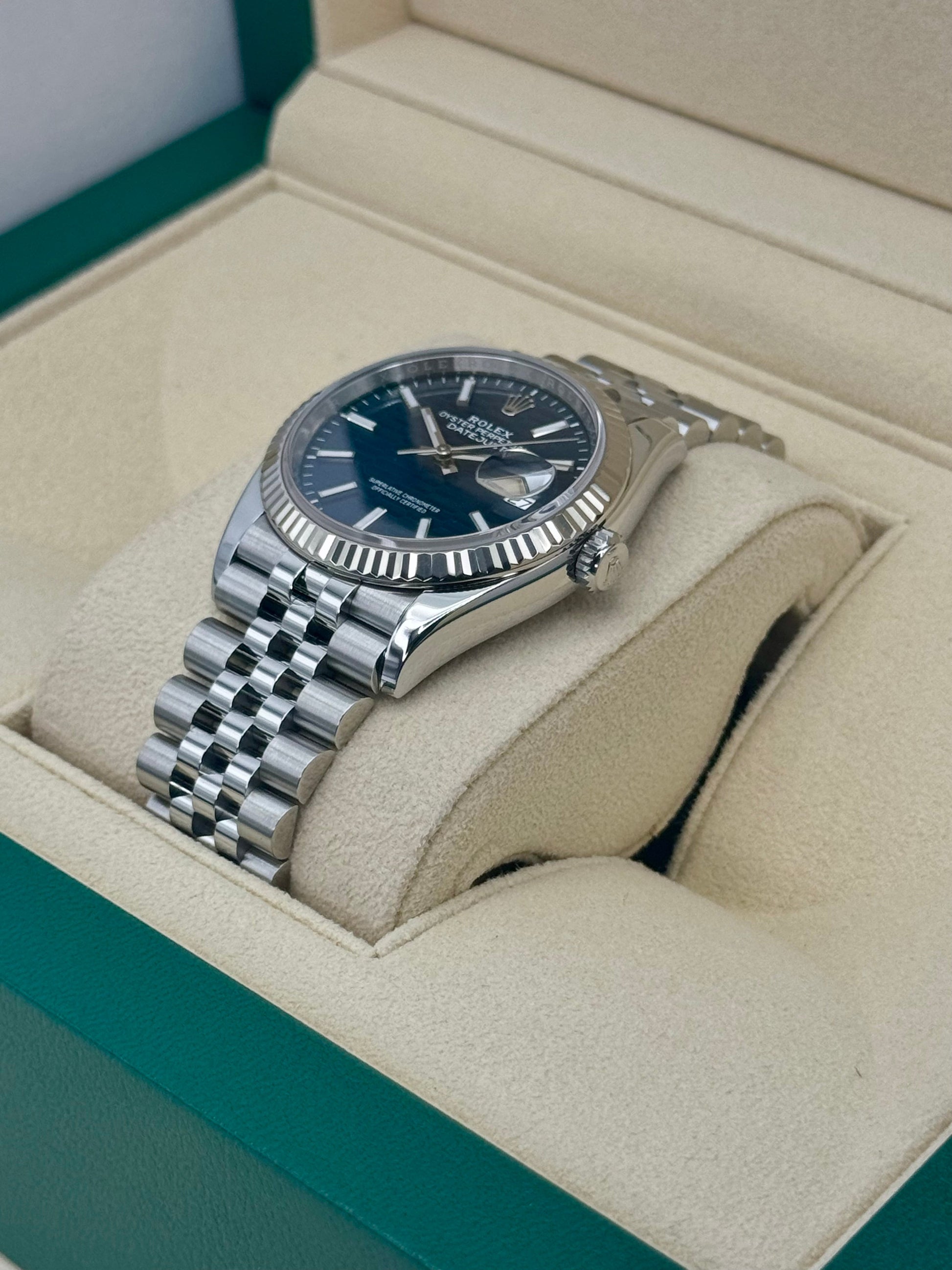 2023 Datejust 36mm 126234 Stainless Steel Jubilee Blue Motif Dial - MyWatchLLC