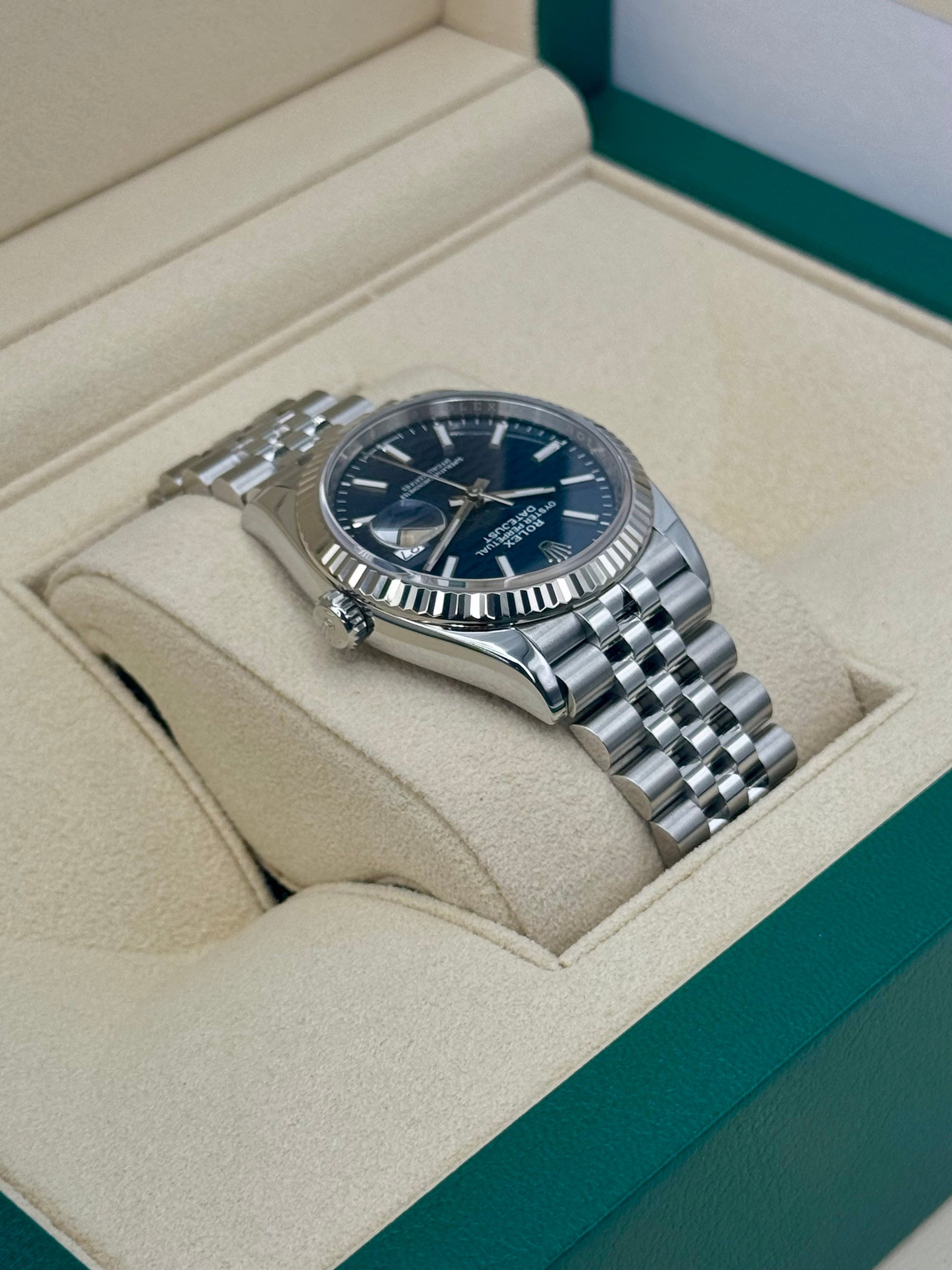 2023 Datejust 36mm 126234 Stainless Steel Jubilee Blue Motif Dial - MyWatchLLC