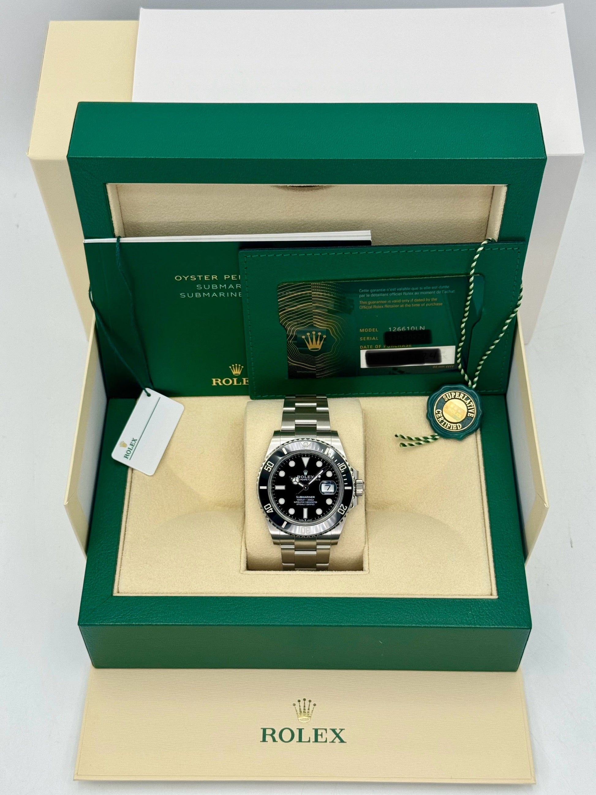 NEW 2024 Rolex Submariner 41mm 126610LN Stainless Steel Black Dial - MyWatchLLC