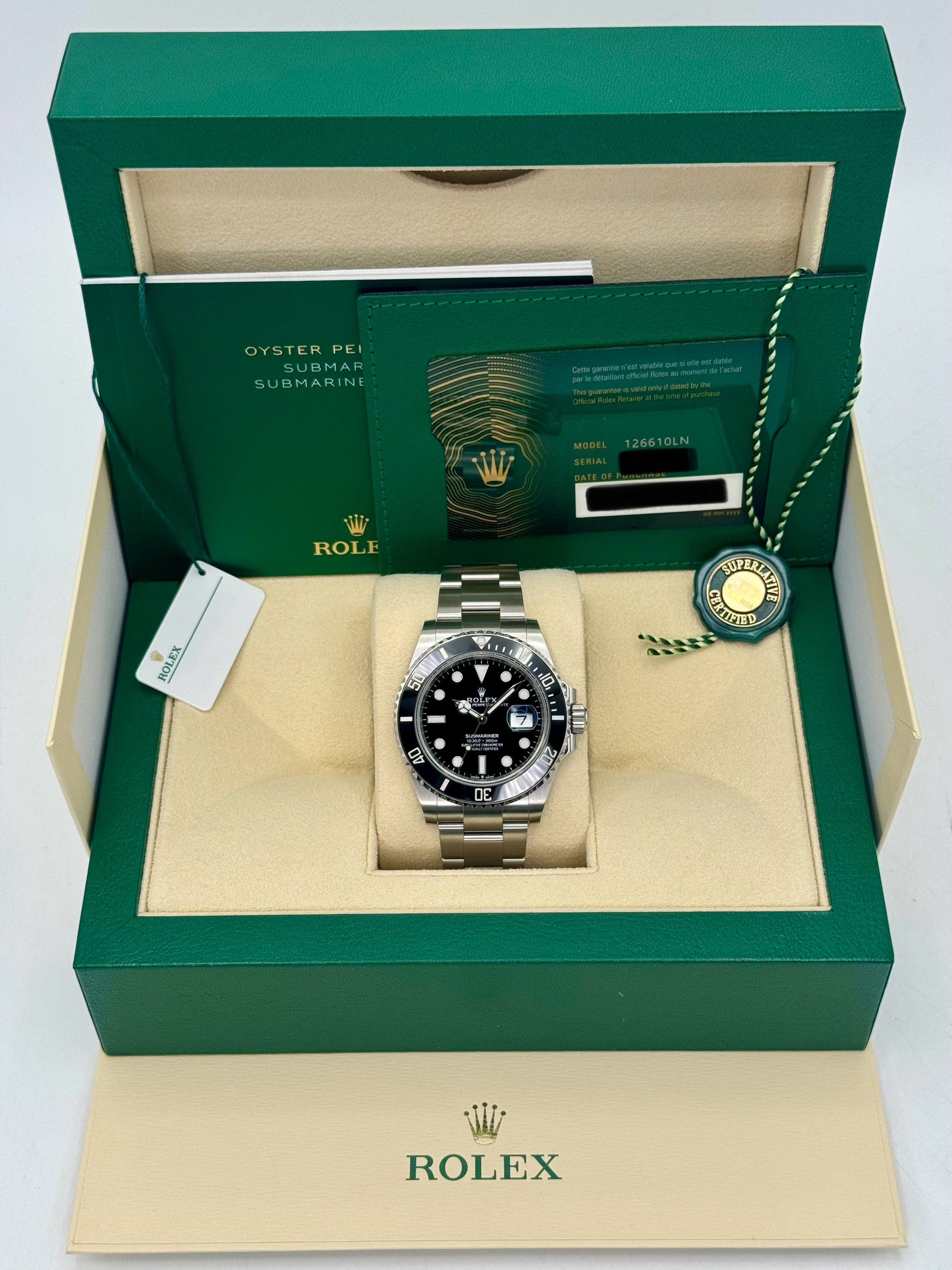 NEW 2024 Rolex Submariner 41mm 126610LN Stainless Steel Black Dial - MyWatchLLC