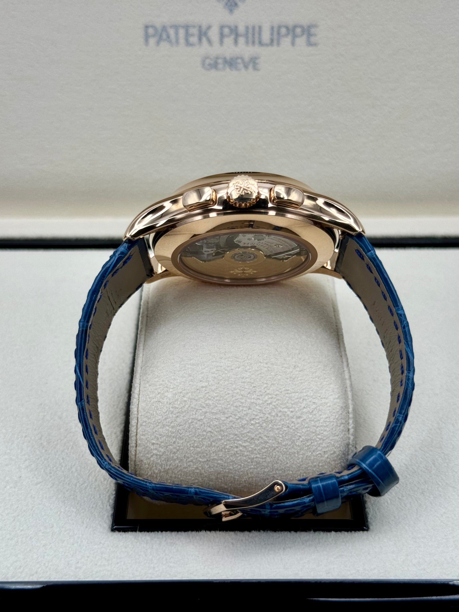 NEW 2023 Patek Philippe 5905R Flyback Chronograph Annual Calendar Blue Dial - MyWatchLLC