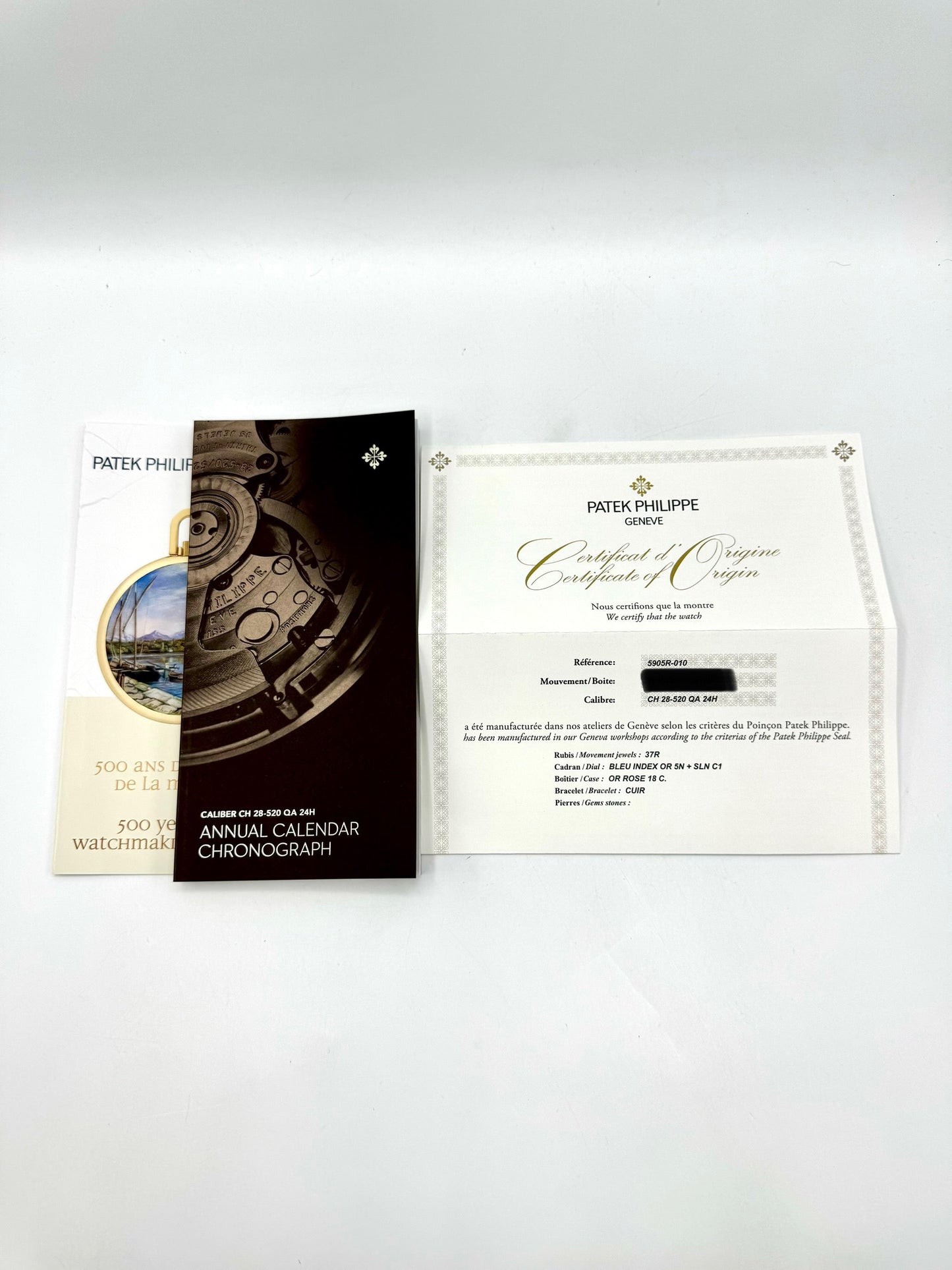 NEW 2023 Patek Philippe 5905R Flyback Chronograph Annual Calendar Blue Dial - MyWatchLLC